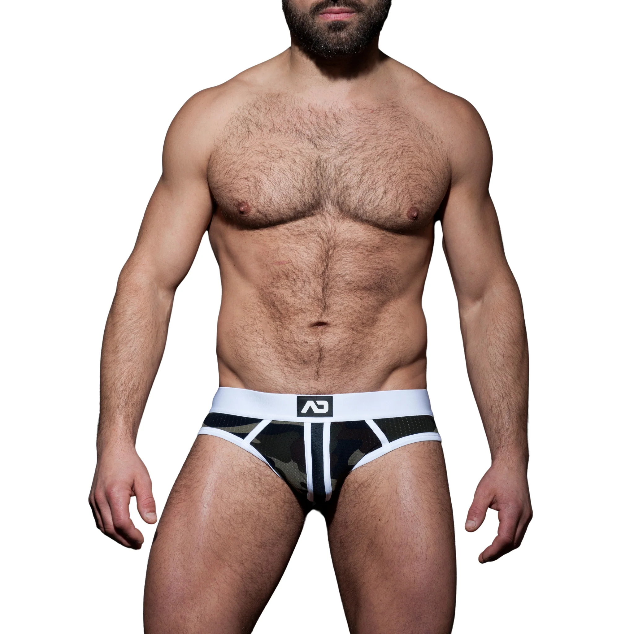 AD Fetish Camo Stripe Fetish Brief White ADF62 - Image 2