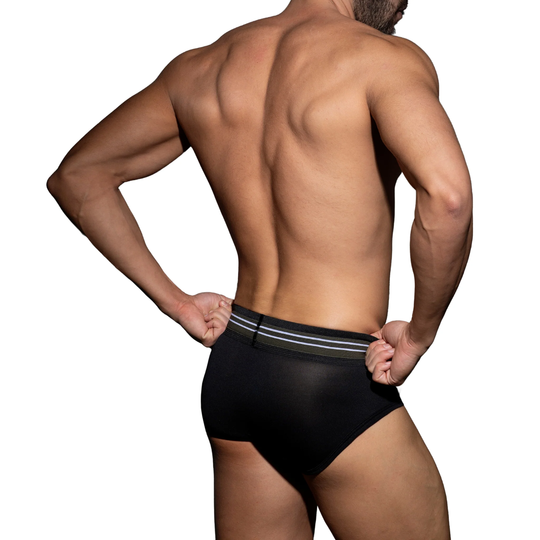 AD Fetish Double Stripe Brief Khaki ADF112 - Image 3