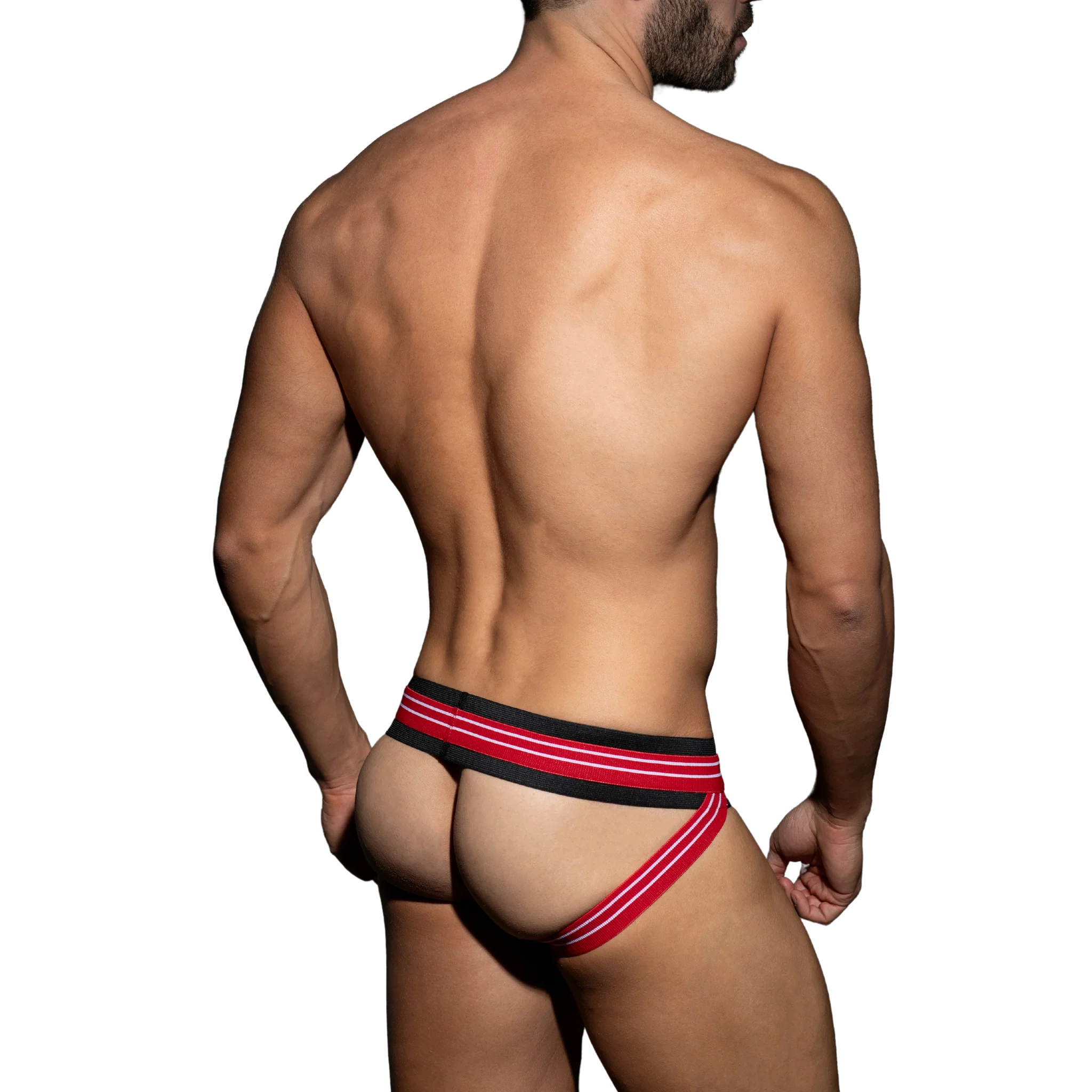 AD Fetish Double Stripe Jock Red ADF114 - Image 3