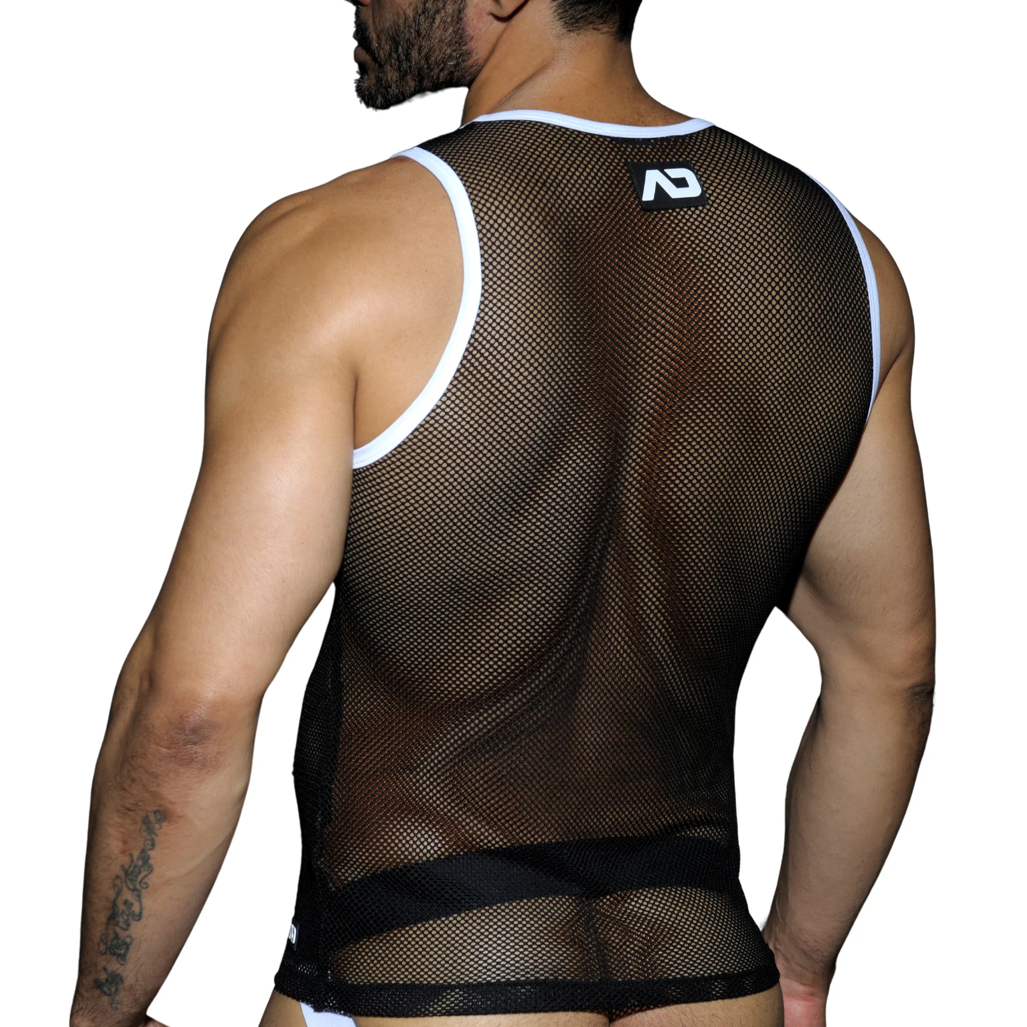 AD Fetish Mesh Tank Top White ADF01 - Image 3