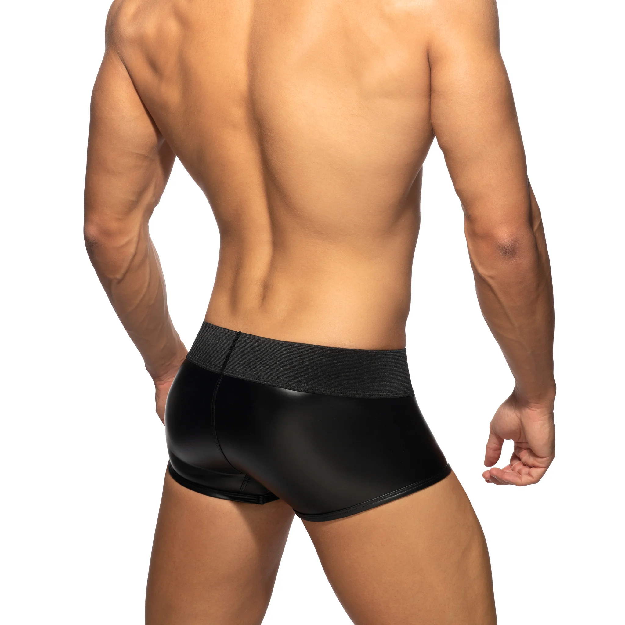 AD Fetish Front Zip Rub Trunk Black ADF134 - Image 3