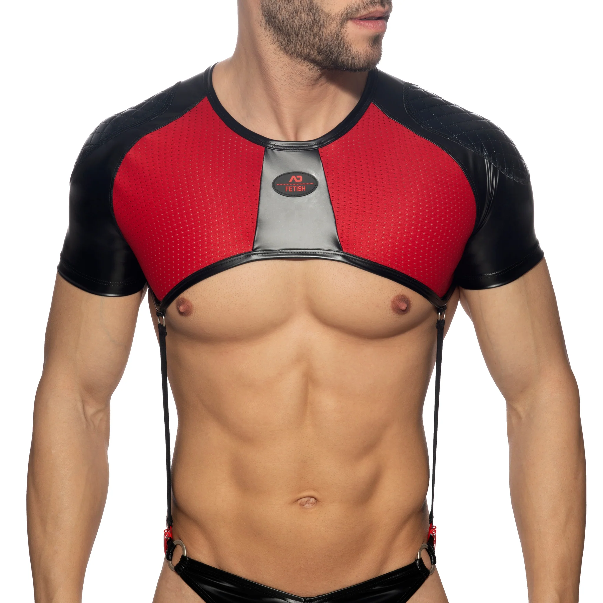 AD Fetish Gladiator Shoulder Harness Red ADF160 - Image 2
