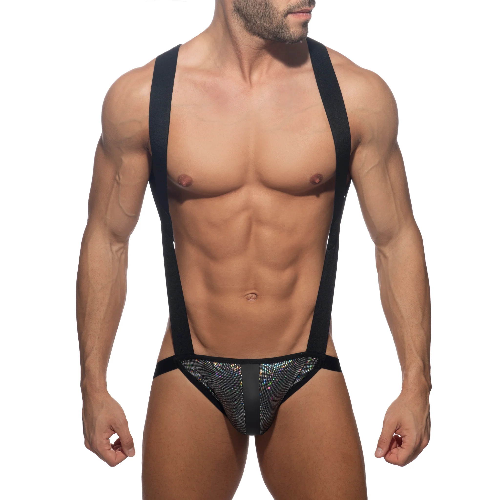 AD Fetish Glitter Fantasy Body Harness Black ADF188 - Image 2