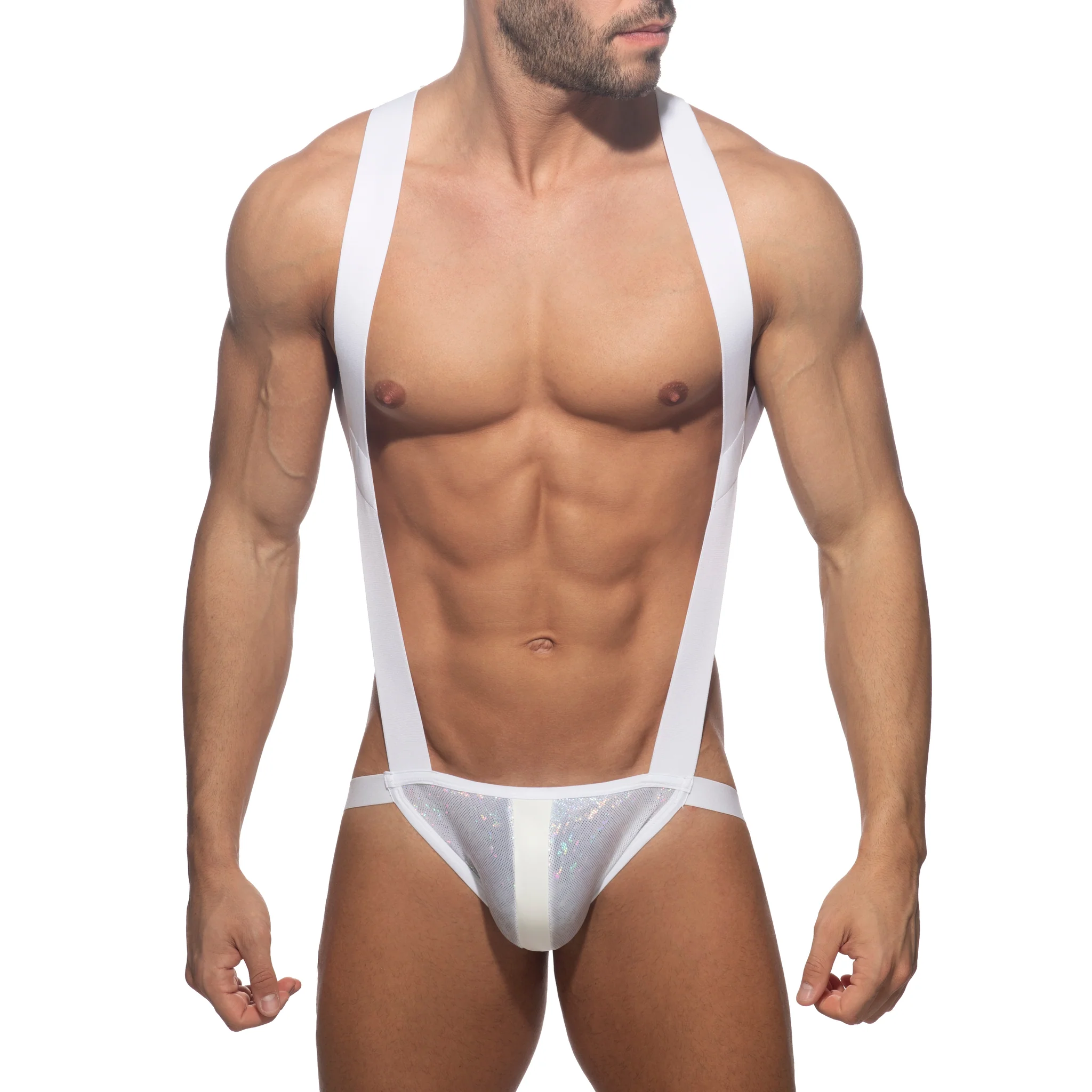 AD Fetish Glitter Fantasy Body Harness White ADF188 - Image 2