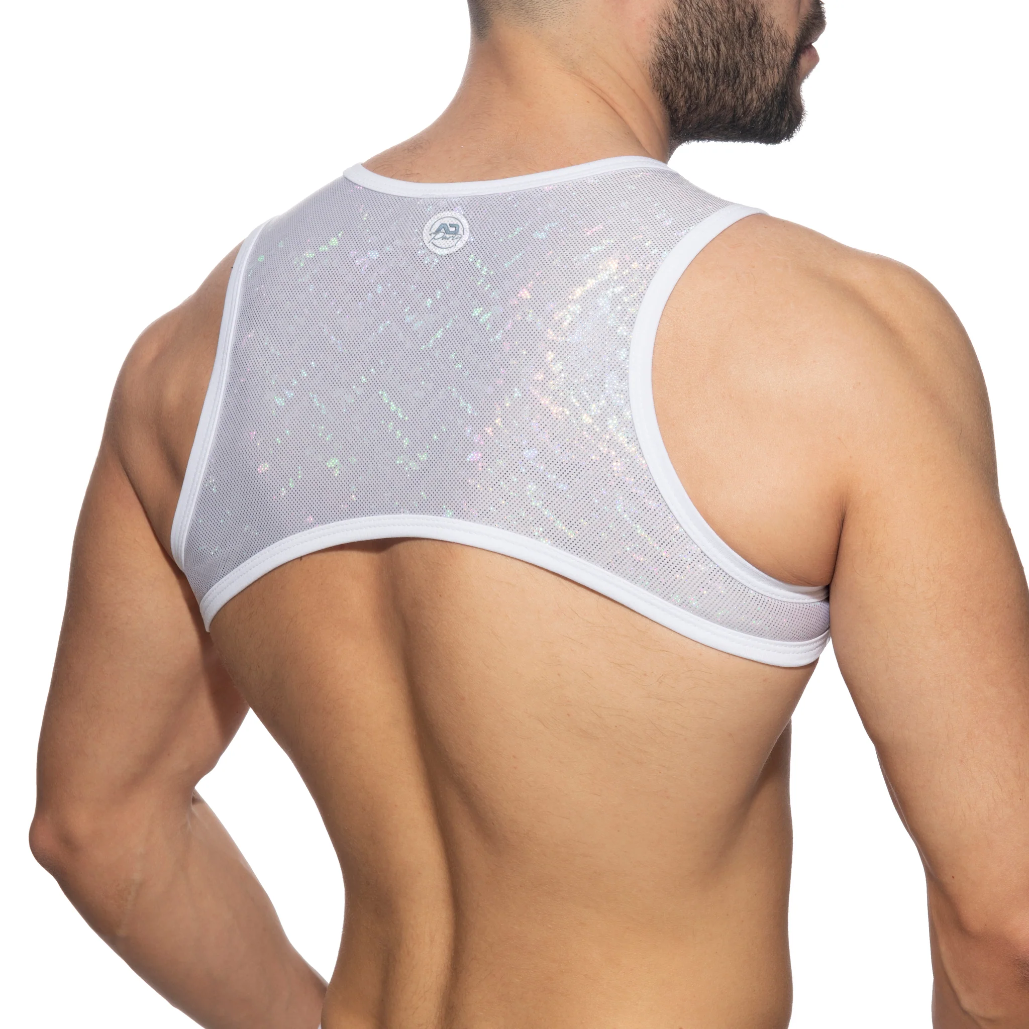 AD Fetish Glitter Harness White ADF187 - Image 3