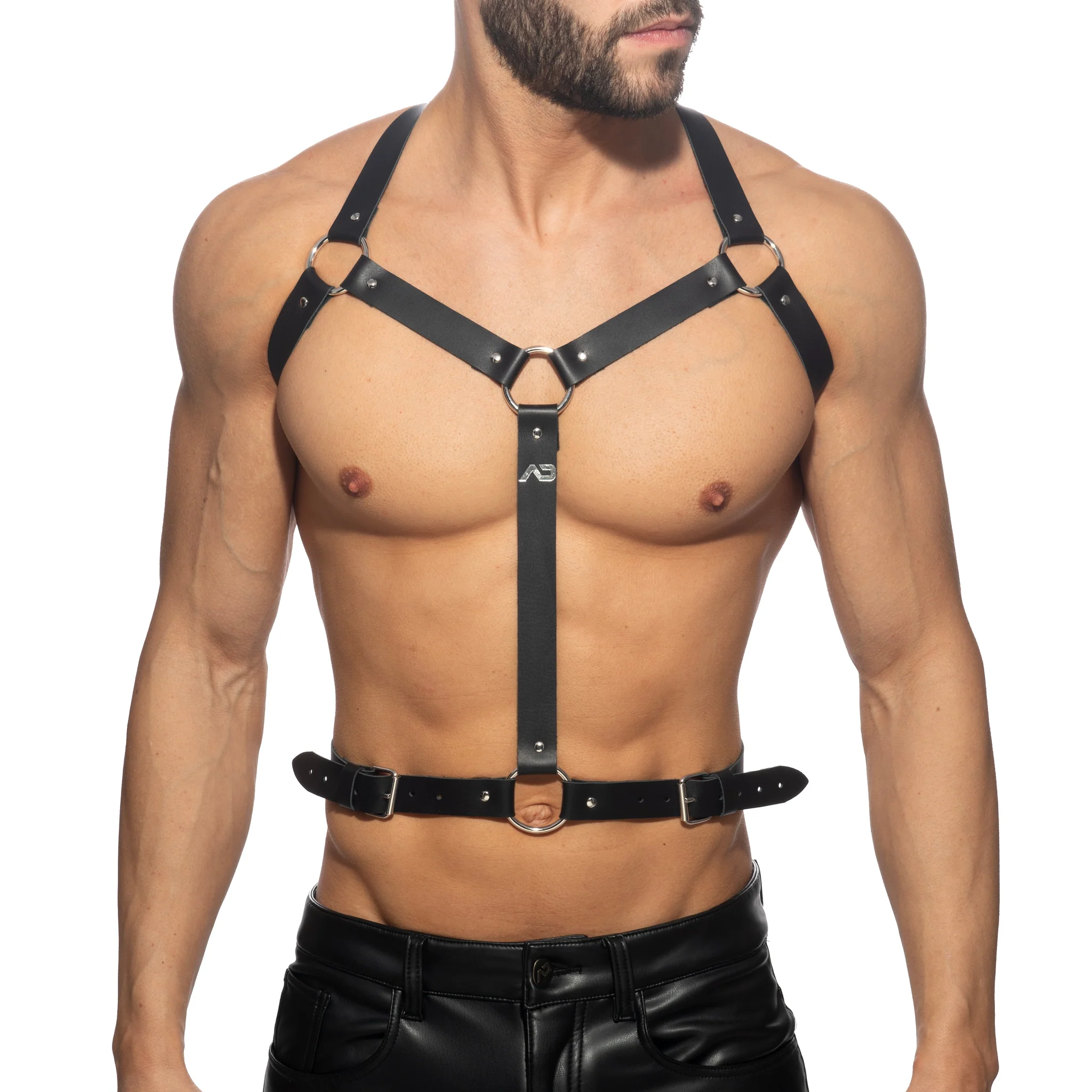 AD Fetish Goliath Leather Harness Black ADF216 - Image 2