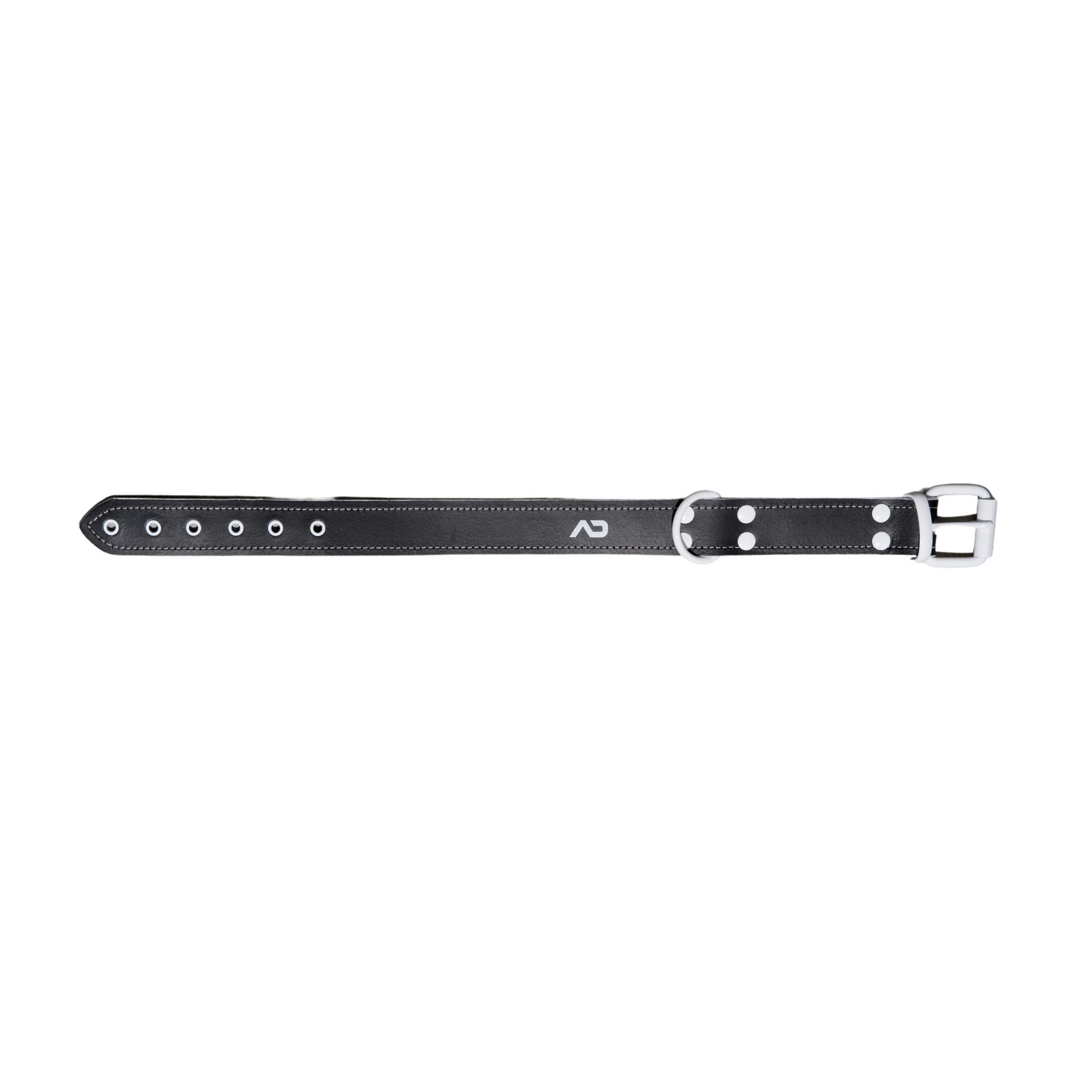 AD Fetish Leather Collar White ADF44 - Image 4