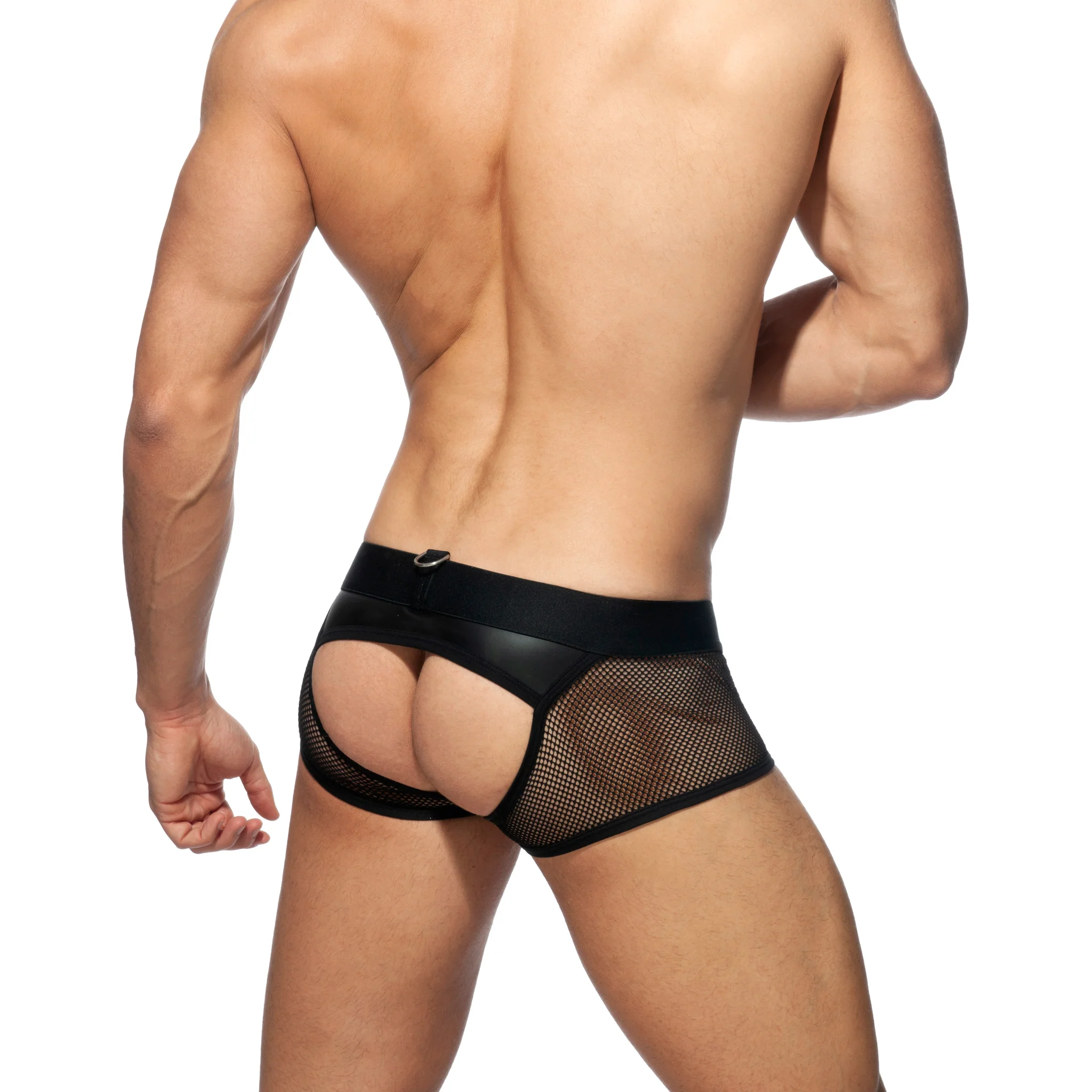 AD Fetish Mesh Mixed Bottomless Trunk Black ADF78 - Image 3