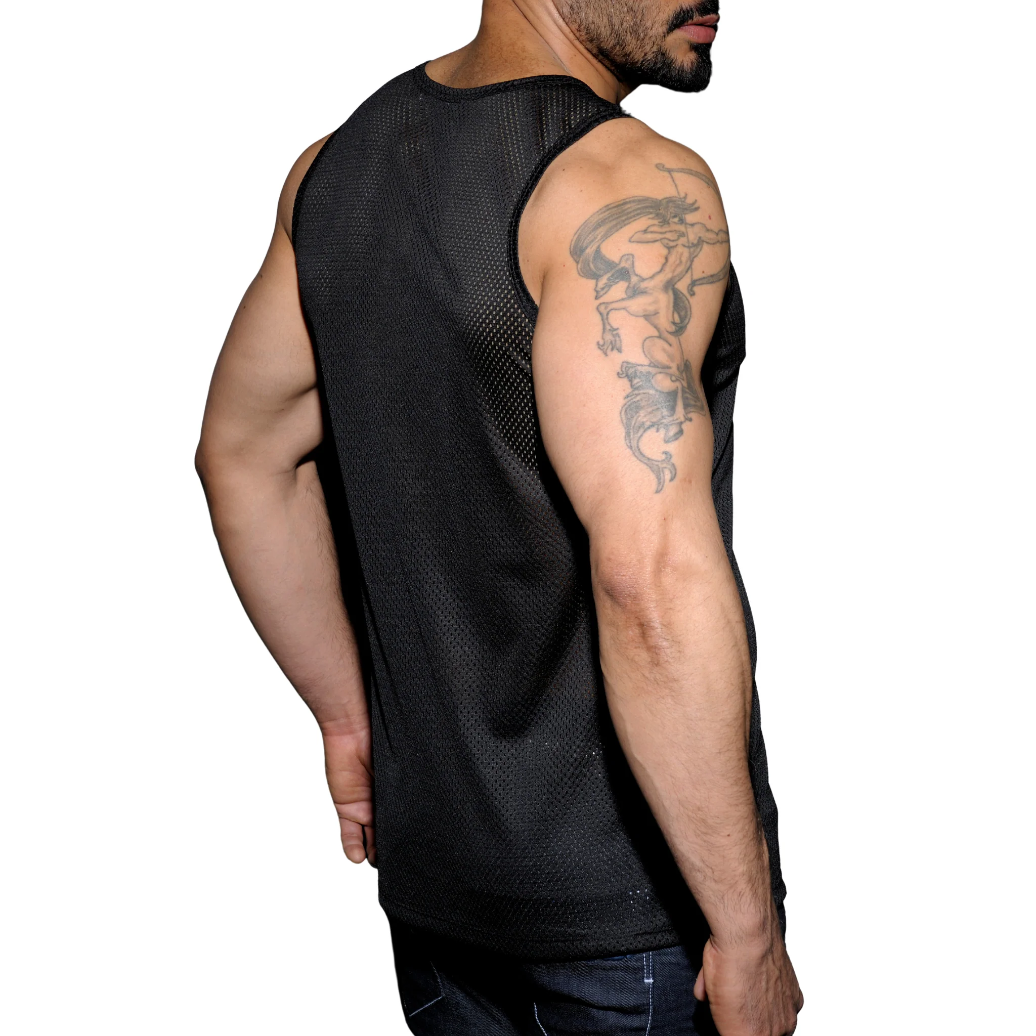 AD Fetish Mesh Tank Top Royal Blue ADF54 - Image 3