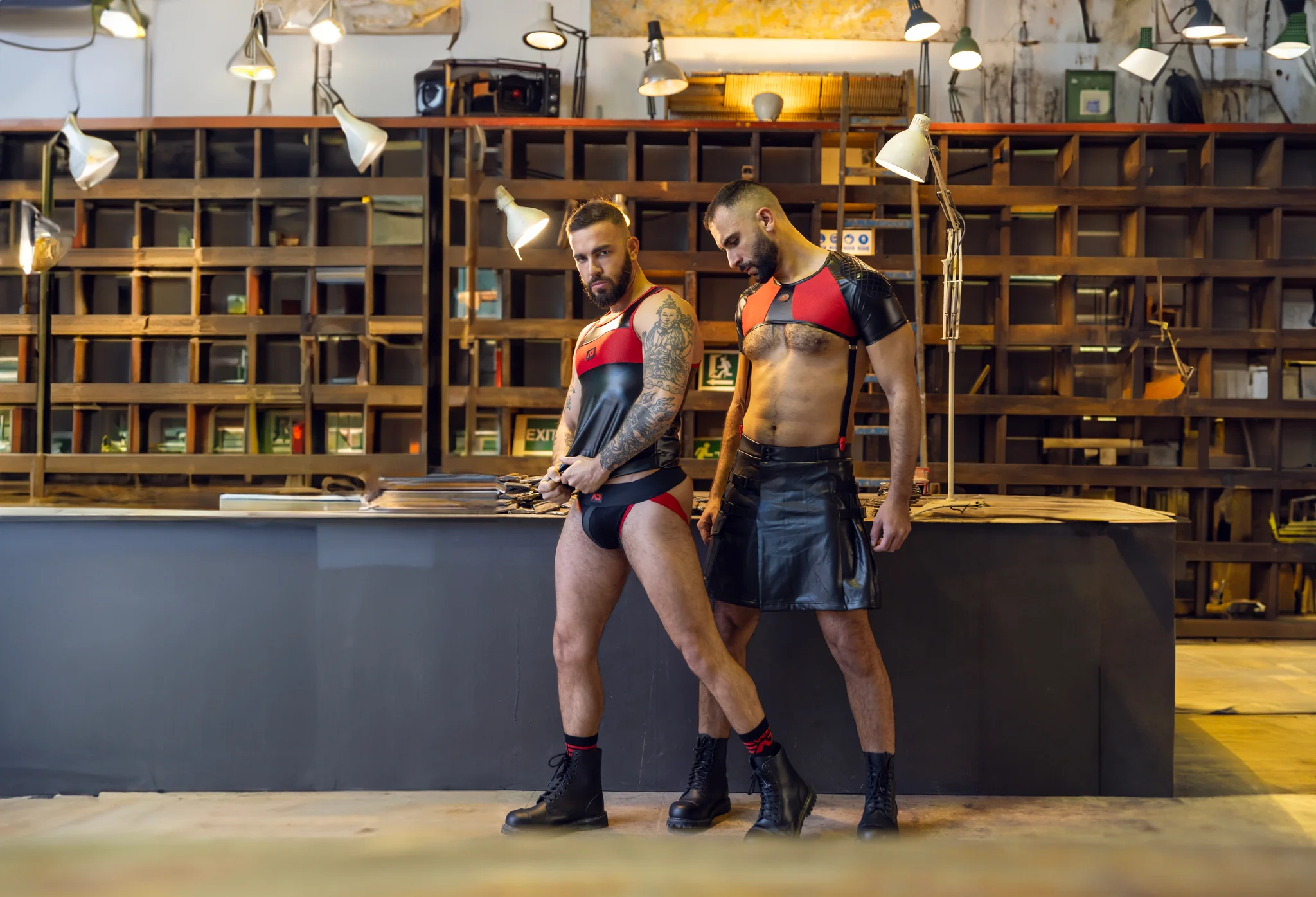 AD Fetish Rub Combi Tank Top Red ADF80 - Image 4