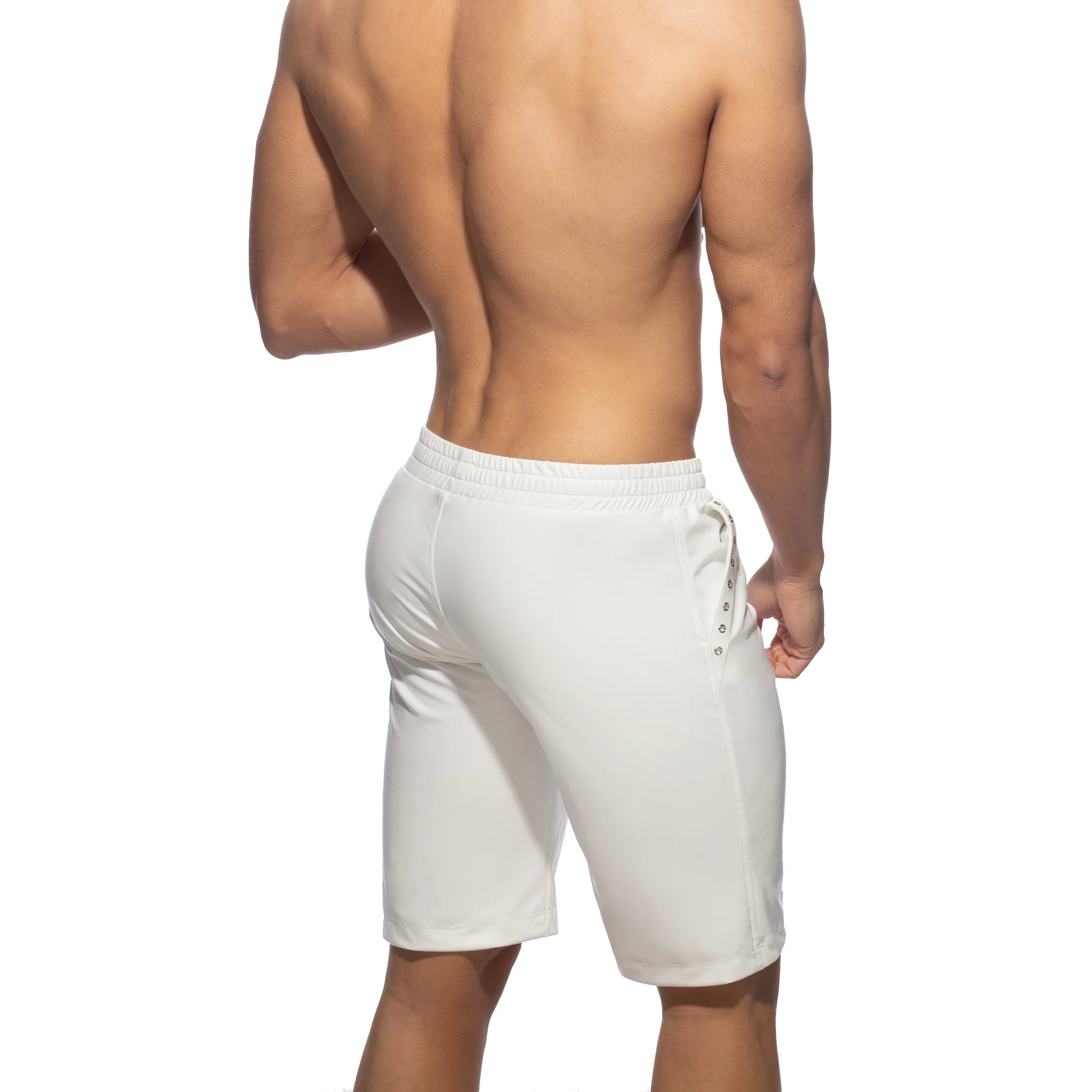 AD Fetish Rub Tape Sports Bermudas White ADF214 - Image 3