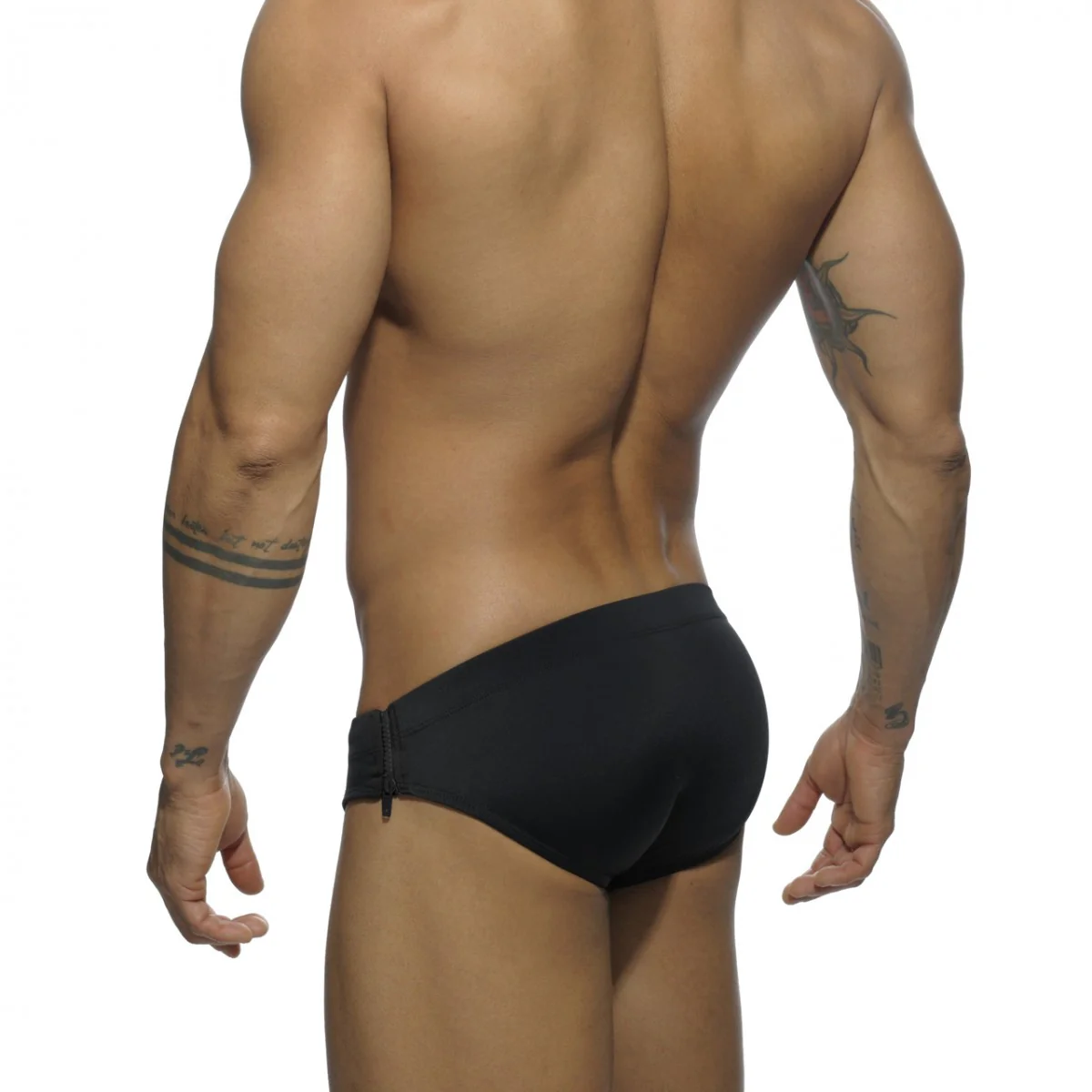 AD Fetish Sides Zipper Swim Brief Black ADS120 - Image 3
