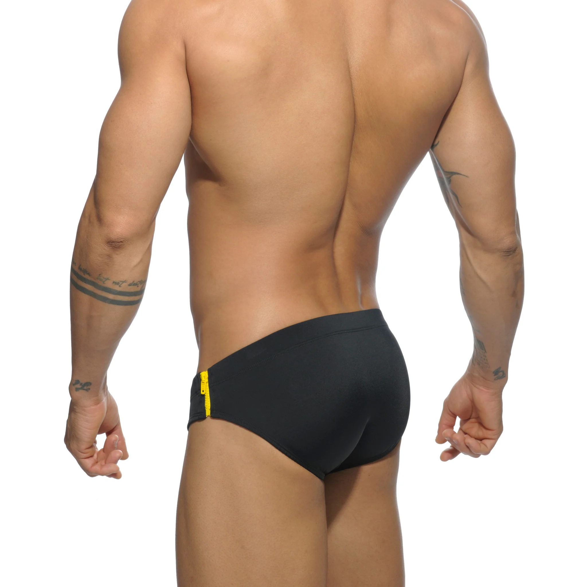 AD Fetish Sides Zipper Swim Brief Yellow ADS120 - Image 3