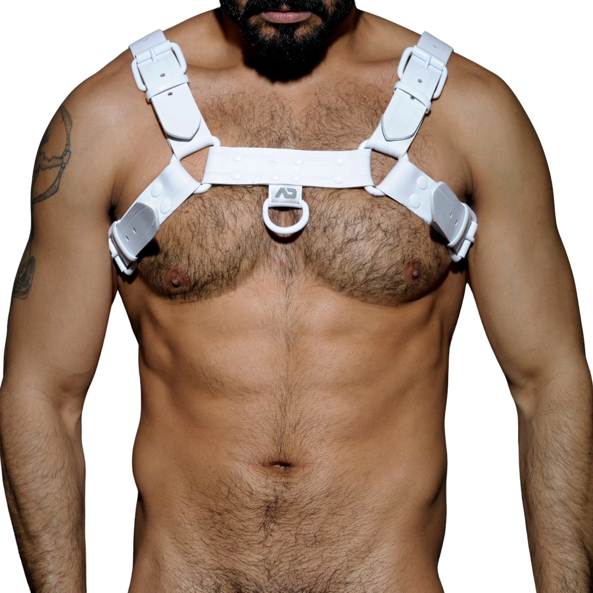 AD Fetish White Leather Harness White ADF31 - Image 2