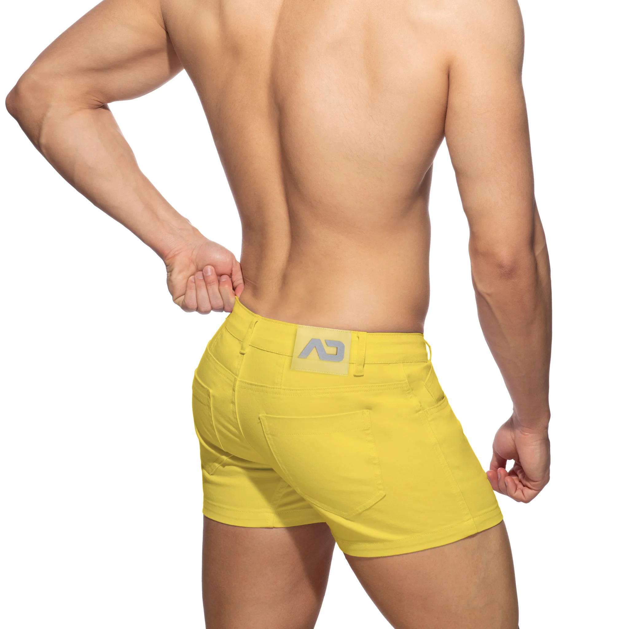 Addicted 5 Pockets Summer Shorts Yellow AD1195 - Image 3