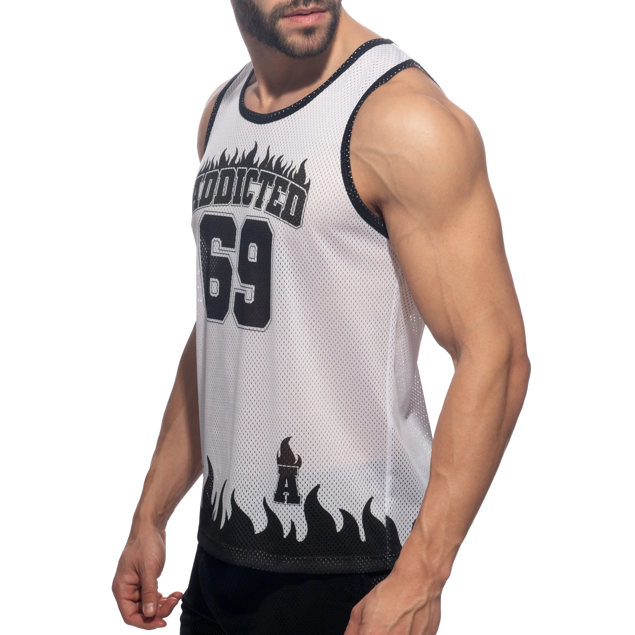 Addicted 69 Tank Top White AD1340