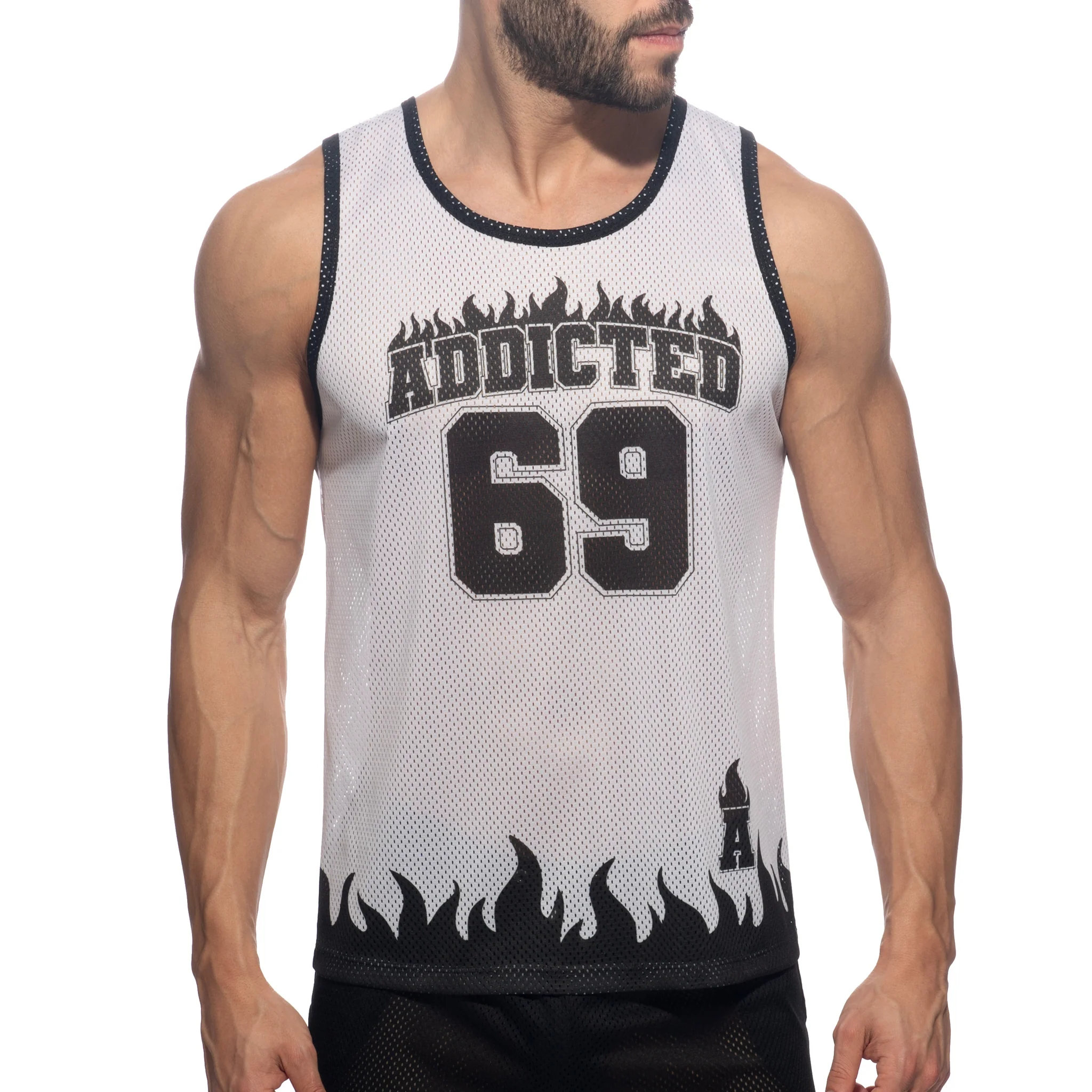 Addicted 69 Tank Top White AD1340 - Image 2