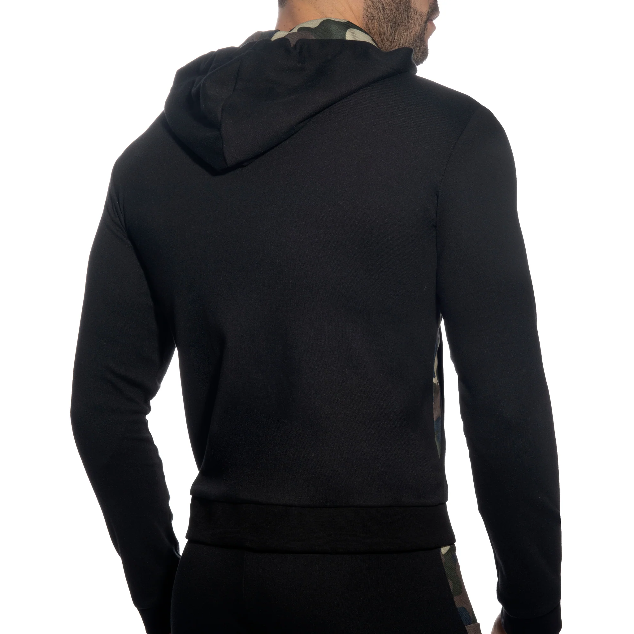 Addicted AD Cotton Sports Hoody Black AD1065 - Image 3