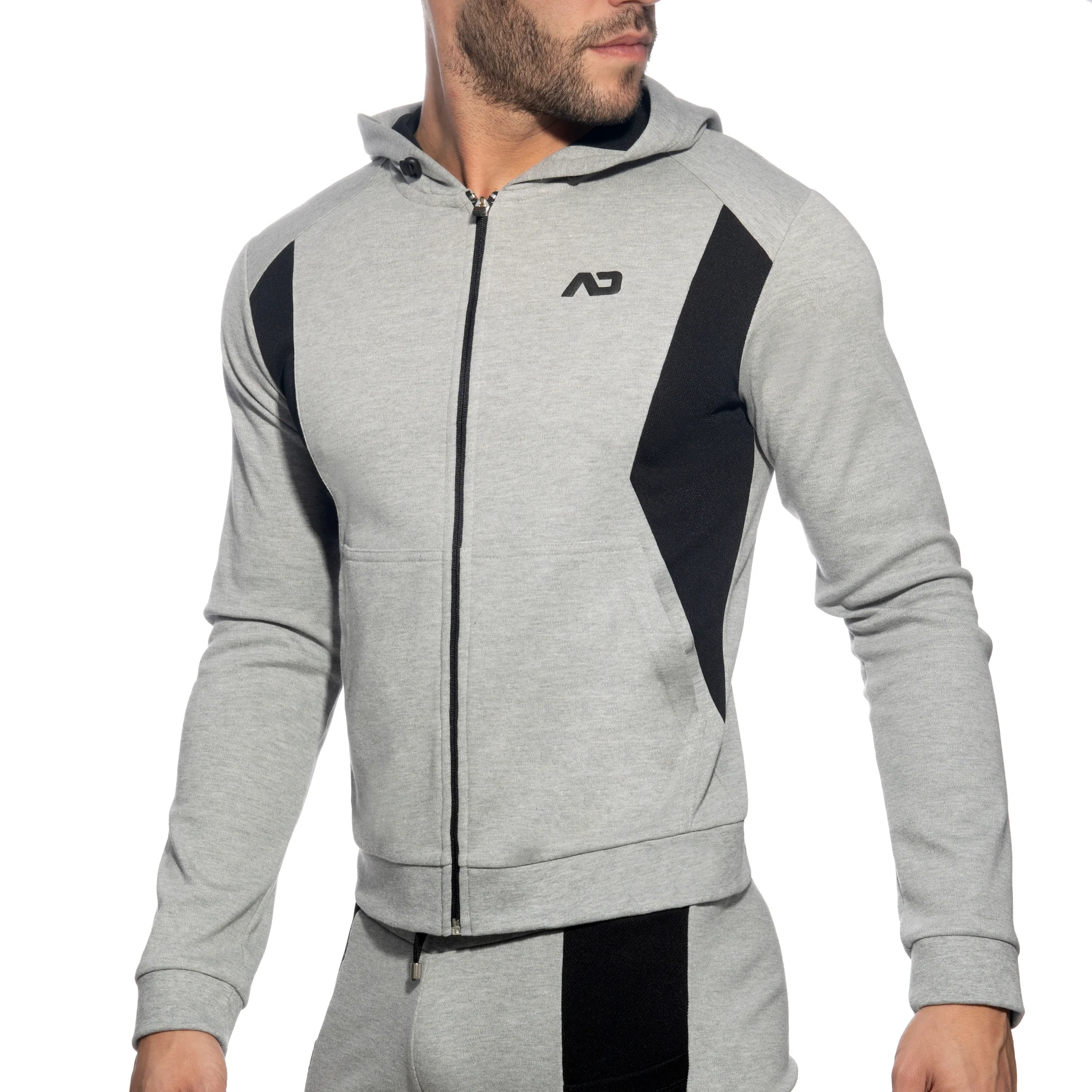 Addicted AD Cotton Sports Hoody Heather Grey AD1065