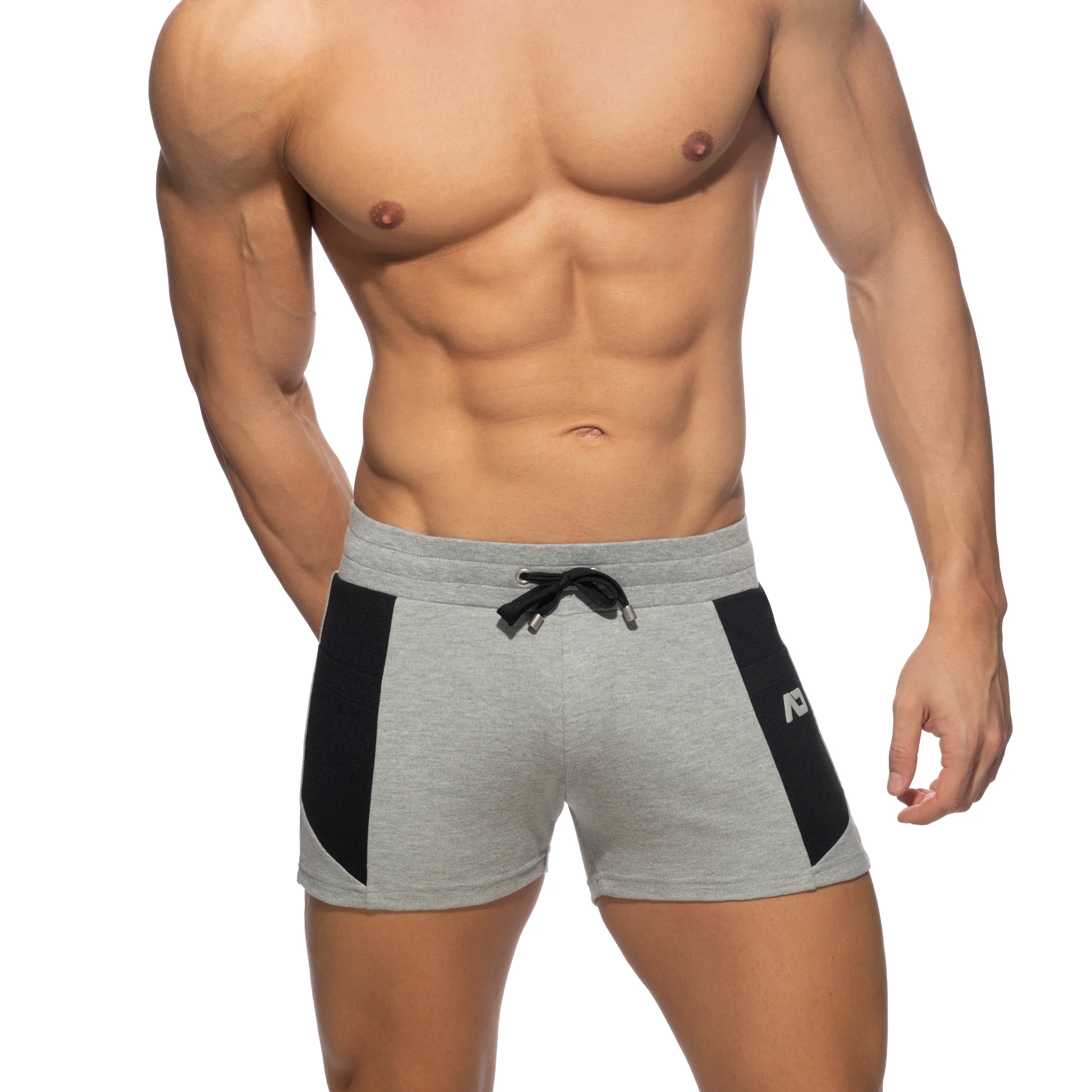 Addicted AD Cotton Sports Shorts Heather Grey AD1068 - Image 2