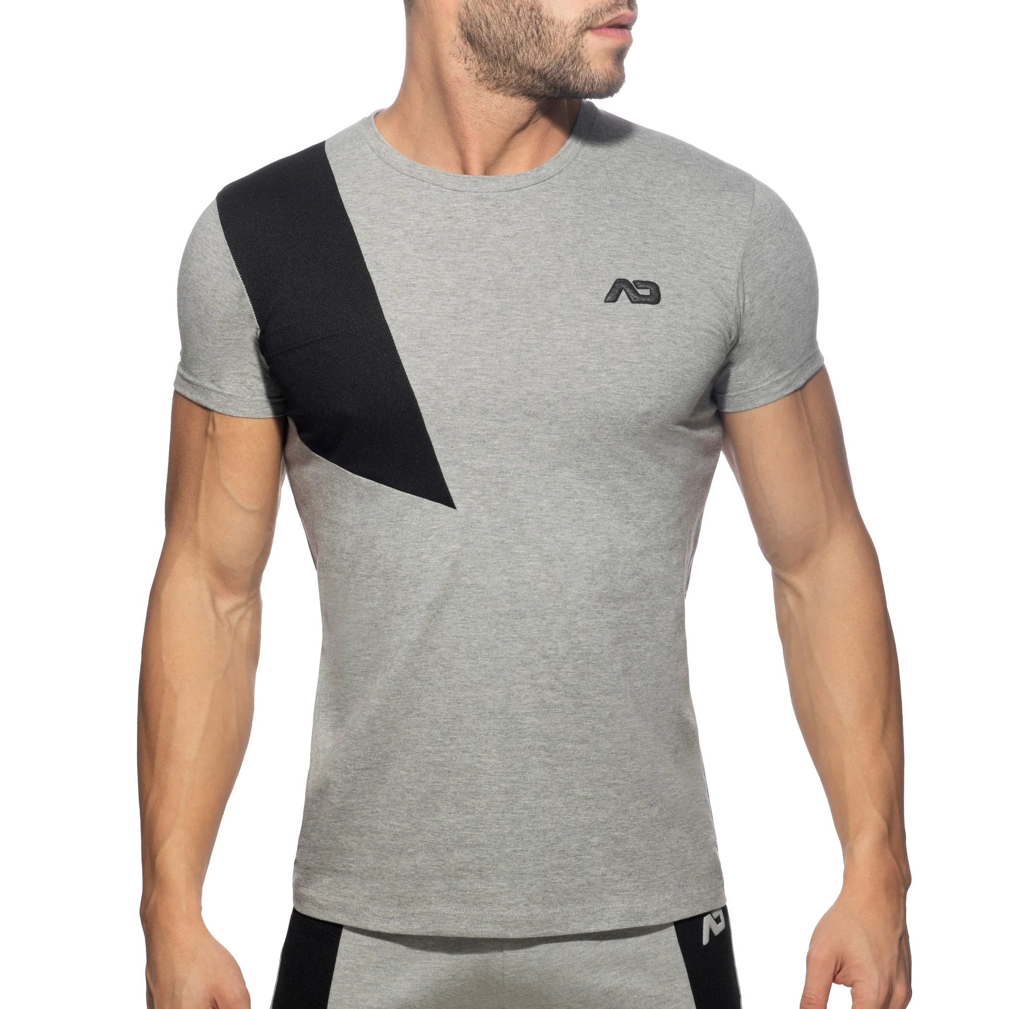 Addicted AD Cotton T-Shirt Heather Grey AD1059 - Image 2