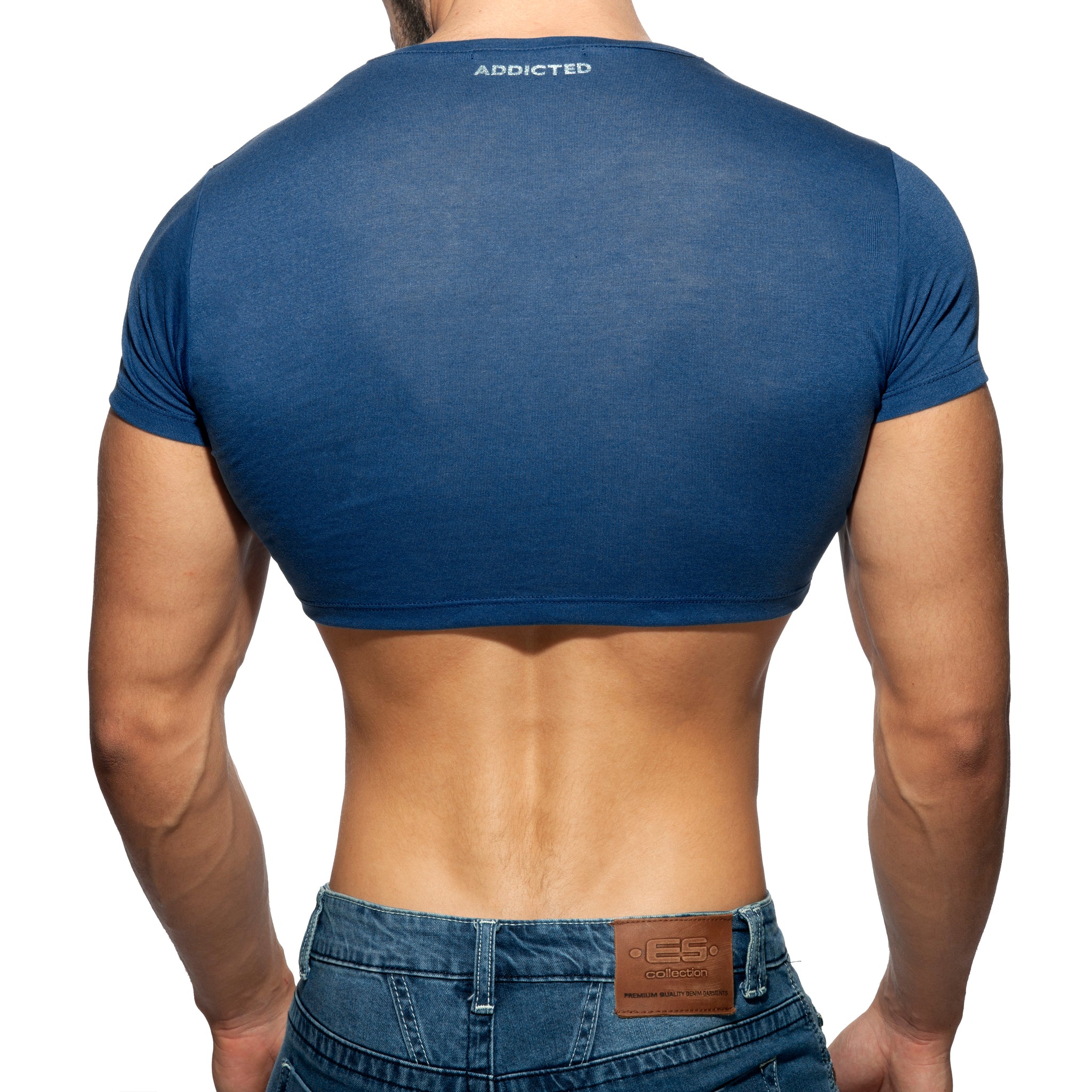 Addicted AD Crop Top Navy AD819 - Image 3