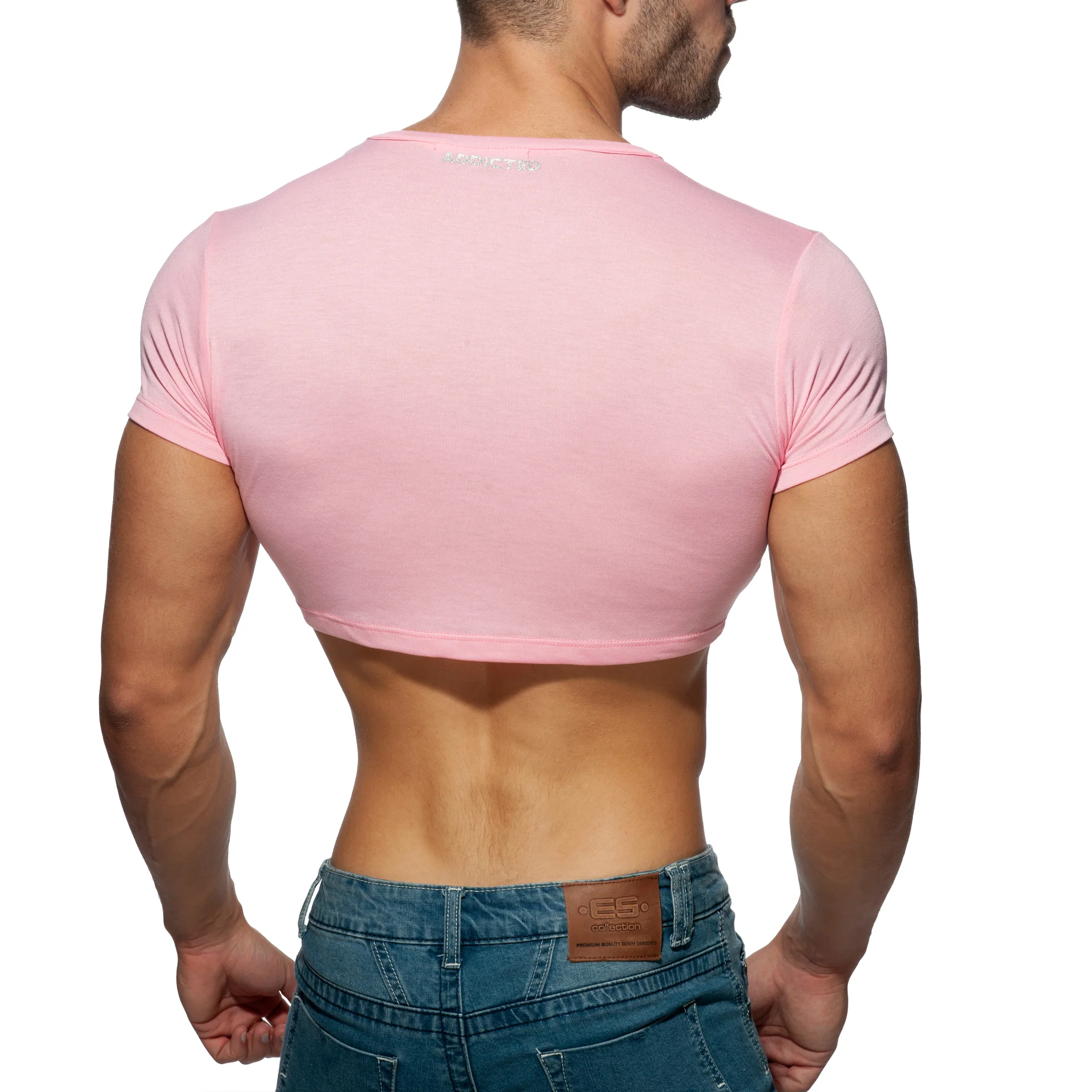 Addicted AD Crop Top Pink AD819 - Image 3