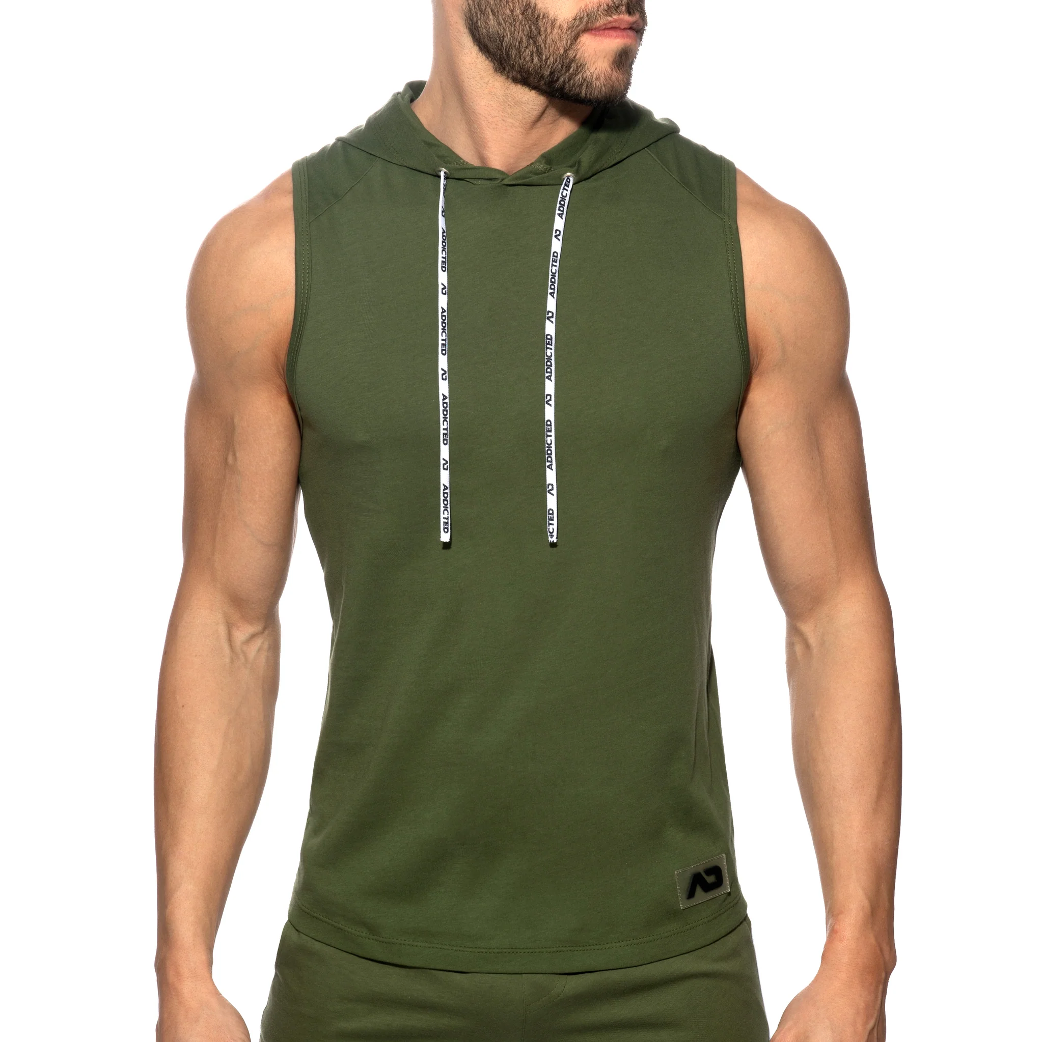 Addicted Band Cotton Hoodie Khaki AD1001 - Image 2