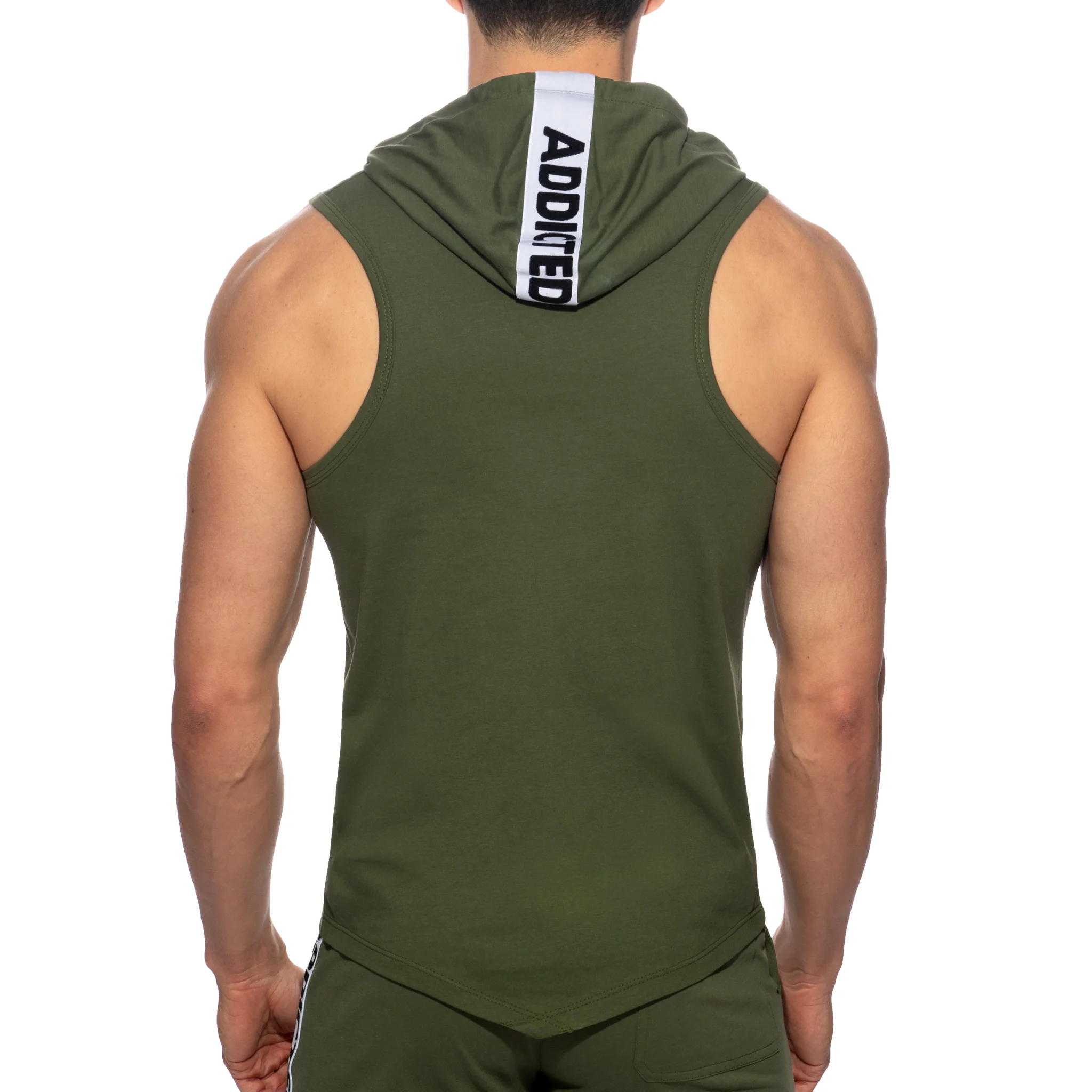 Addicted Band Cotton Hoodie Khaki AD1001 - Image 3
