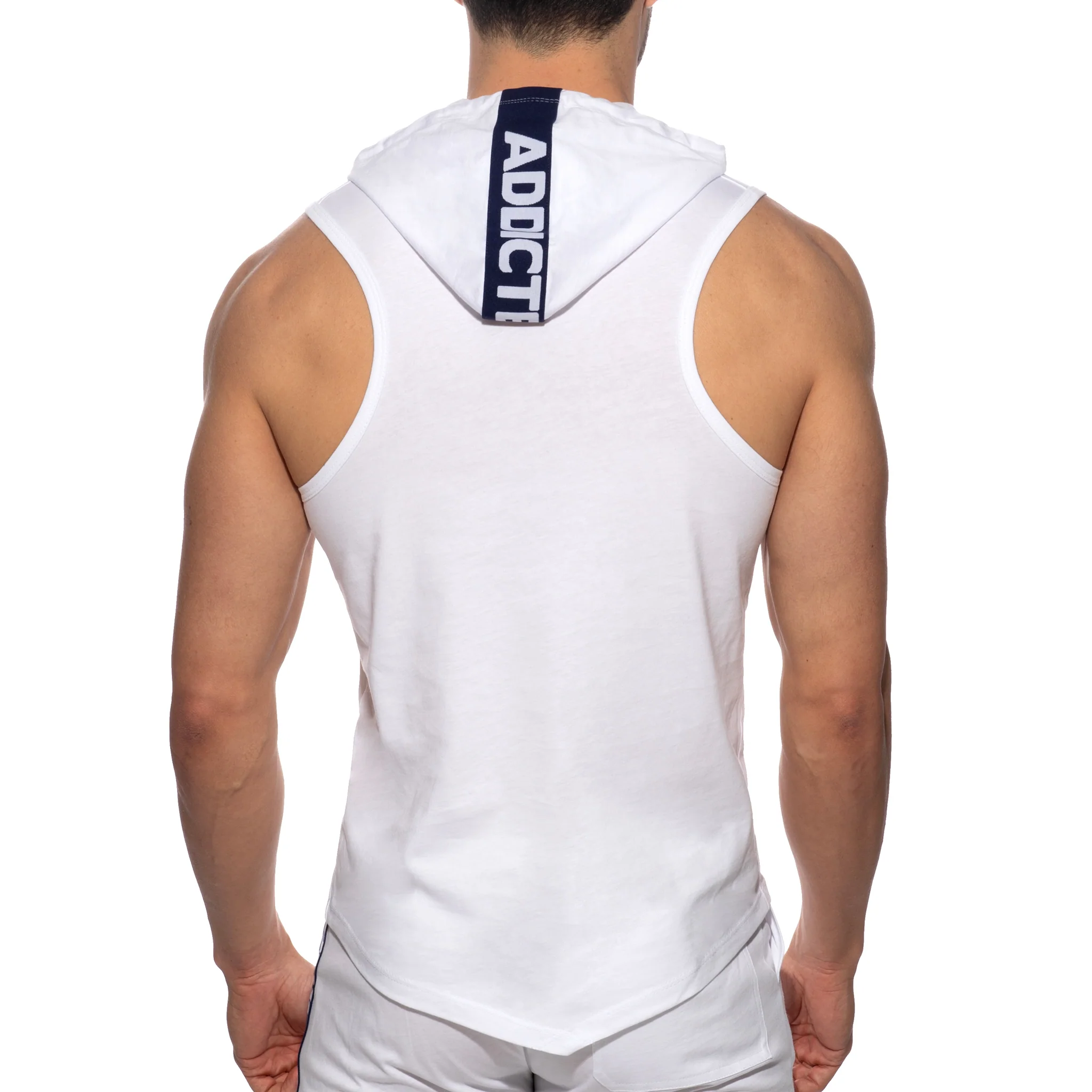 Addicted Band Cotton Hoodie White AD1001 - Image 3