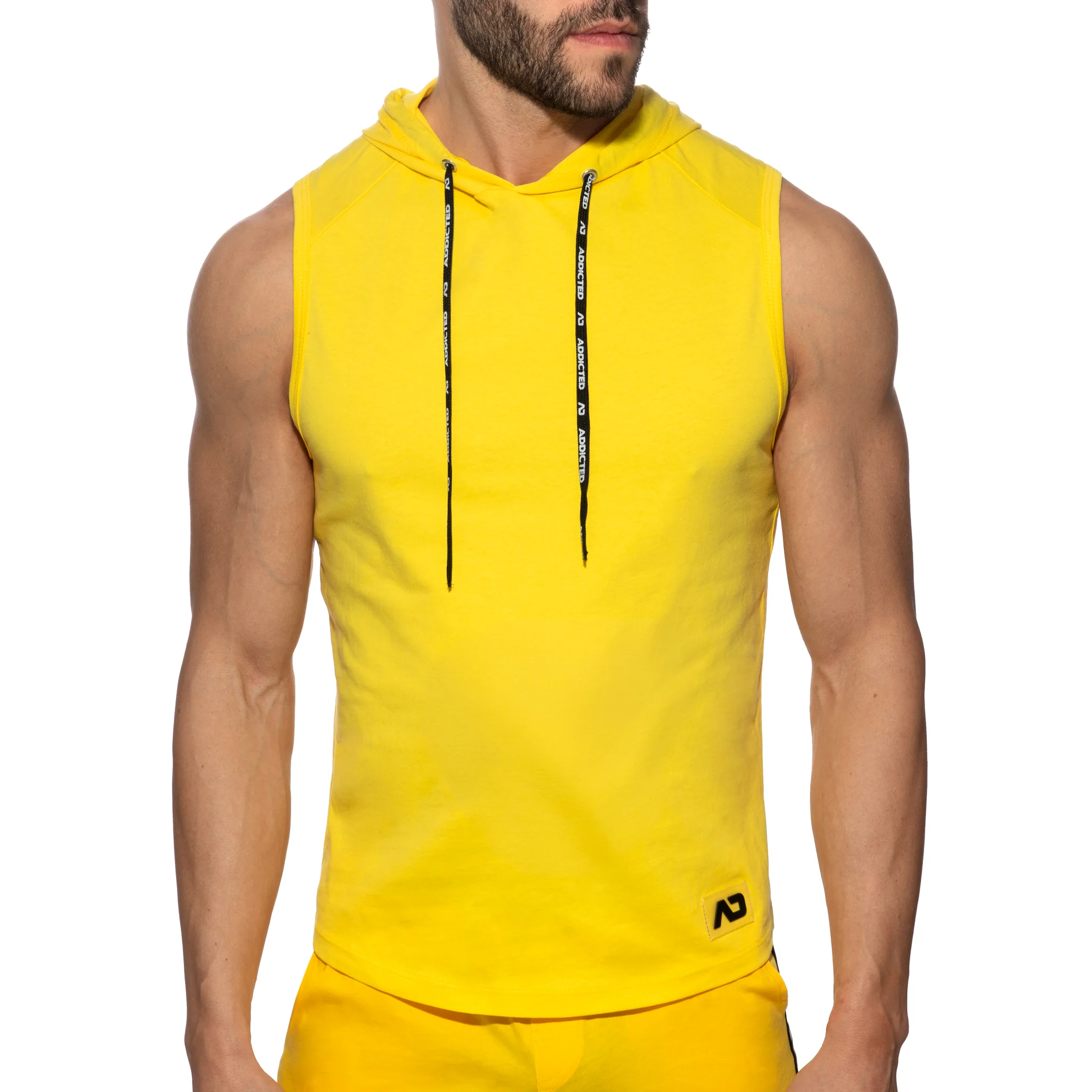 Addicted Band Cotton Hoodie Yellow AD1001 - Image 2