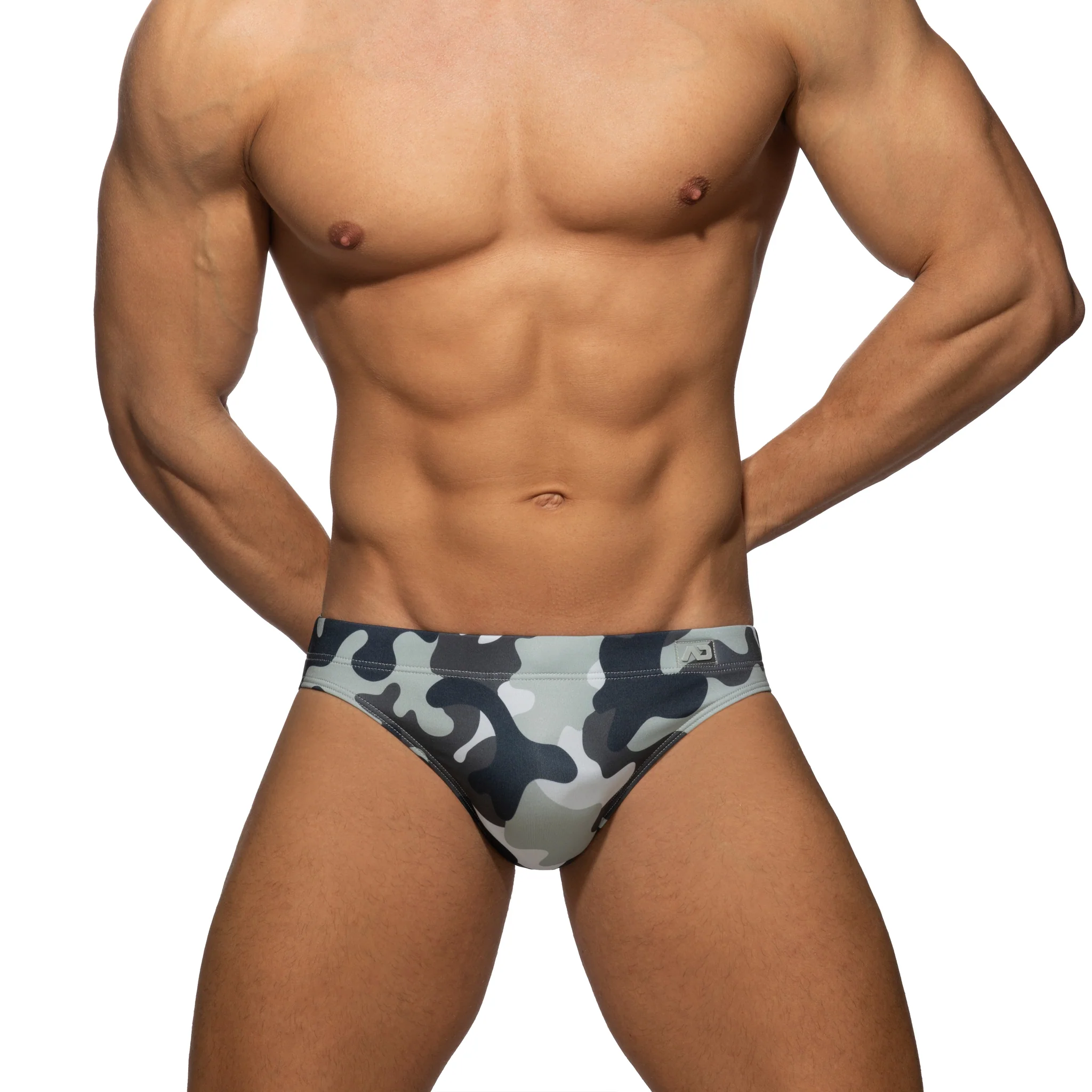 Addicted Basic AD Swim Brief Grey Camouflage ADS097 - Image 2