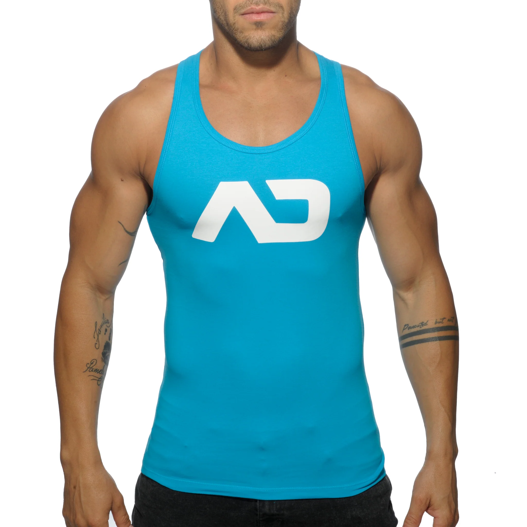 Addicted Basic AD Tank Top Turquoise AD457 - Image 2