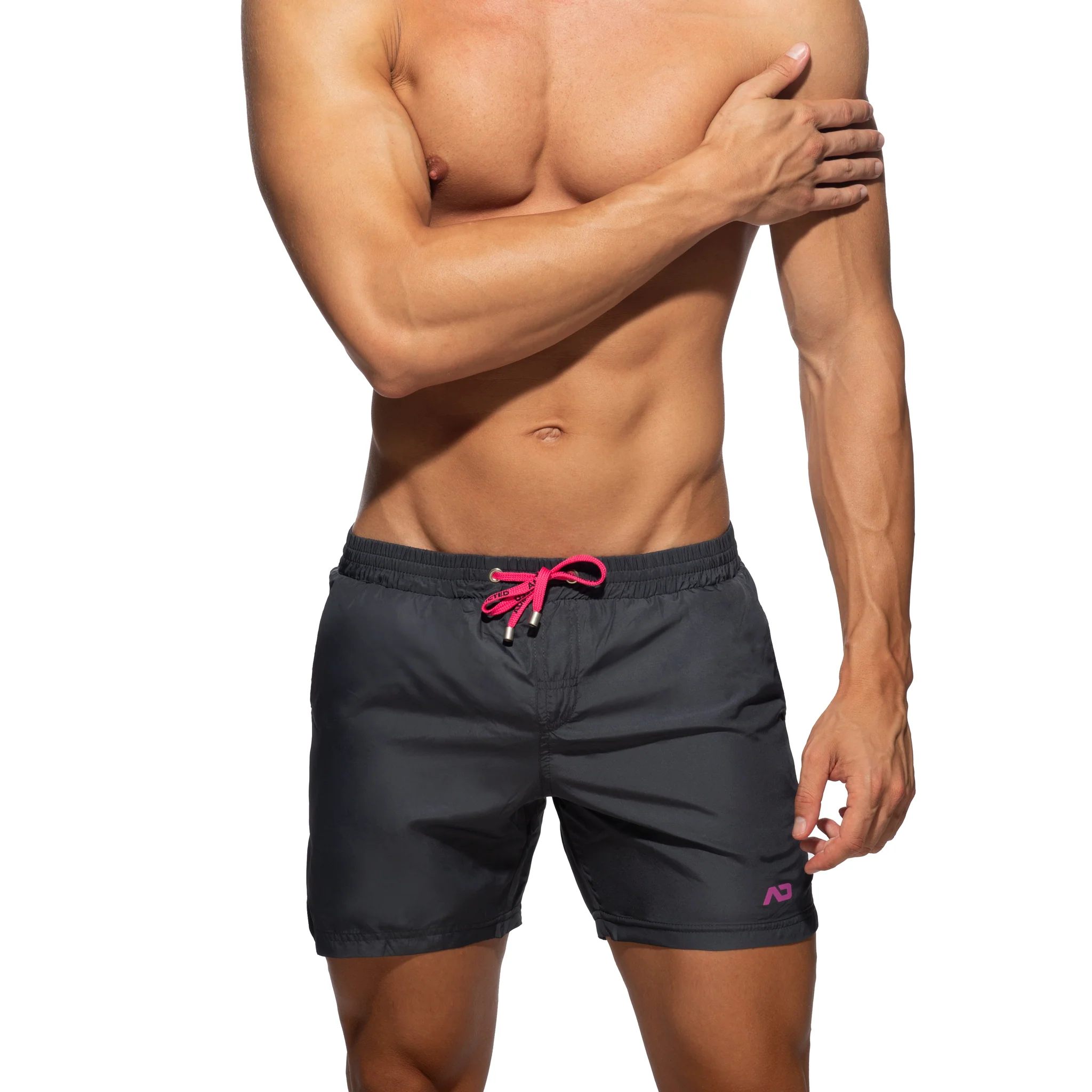 Addicted Basic Swim Long Short Charcoal ADS073 - Image 2