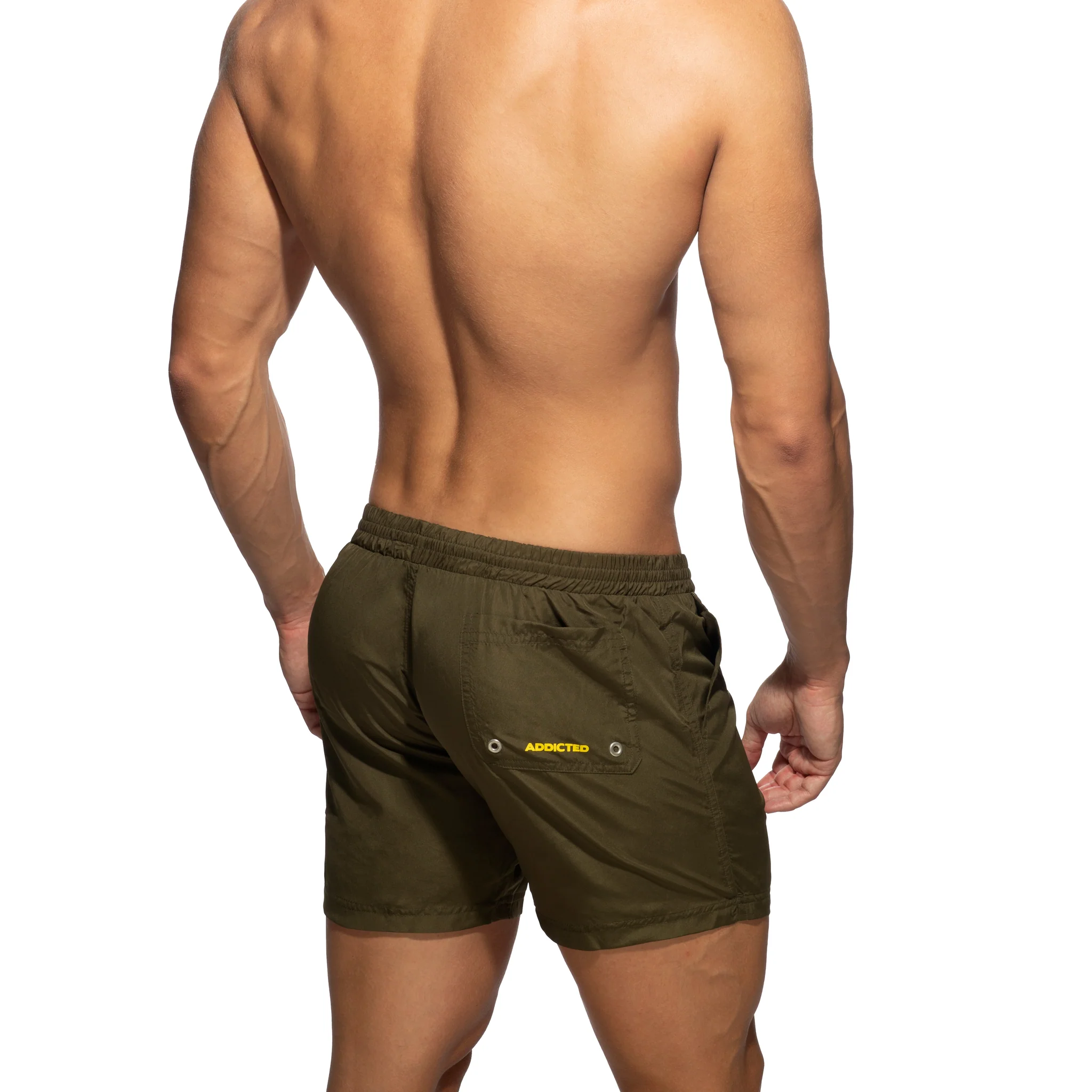 Addicted Basic Swim Long Short Khaki ADS073 - Image 3