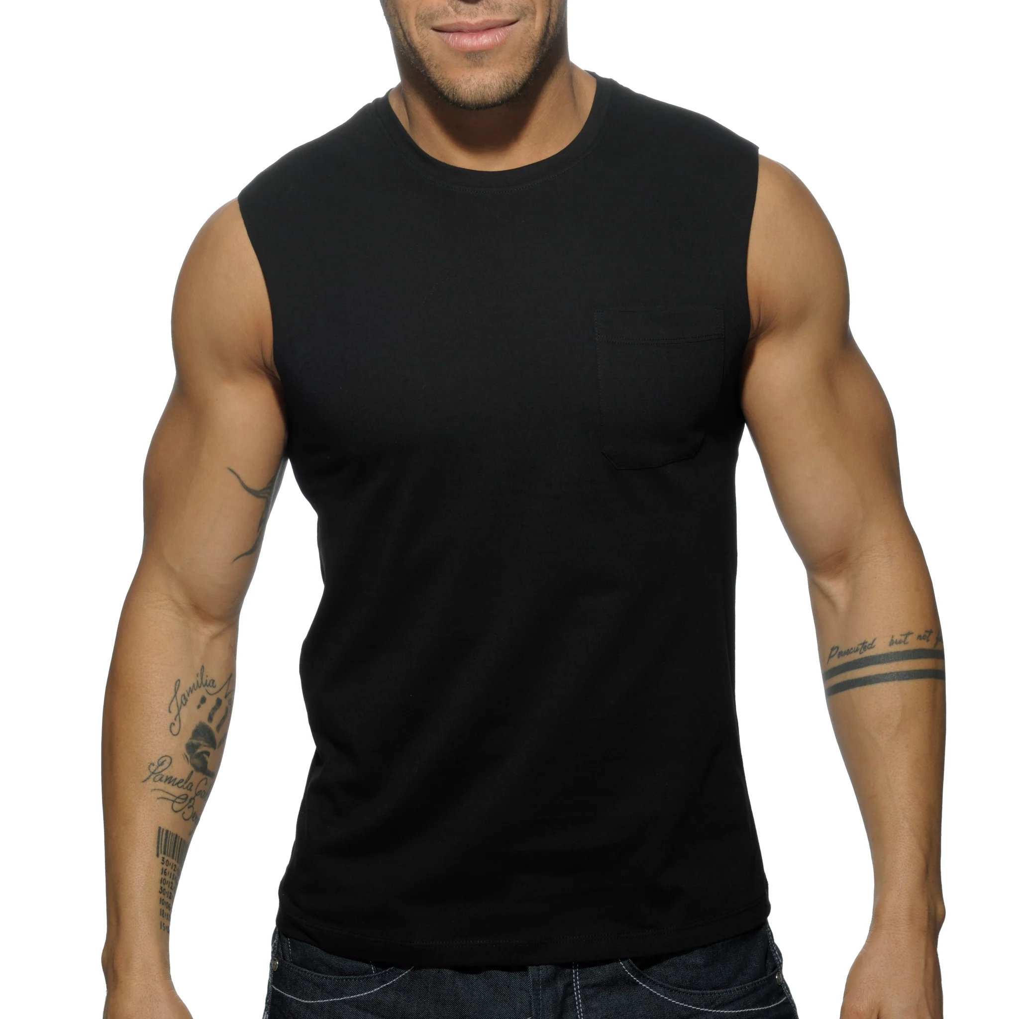 Addicted Basic Tank Top Black AD531 - Image 2