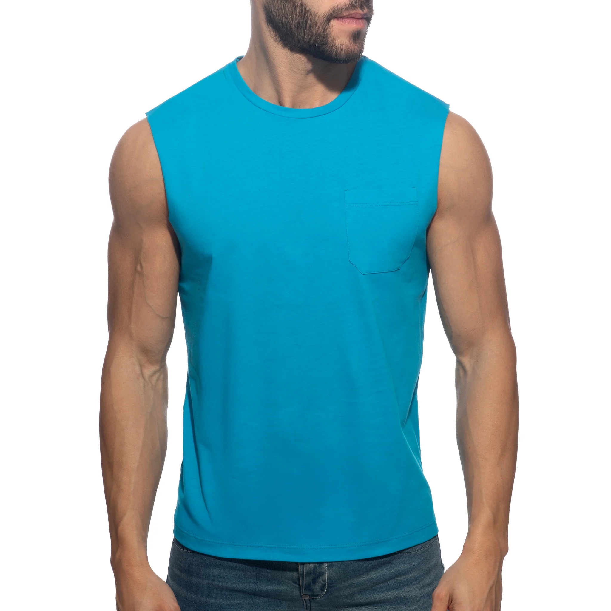 Addicted Basic Tank Top Turquoise AD531 - Image 2