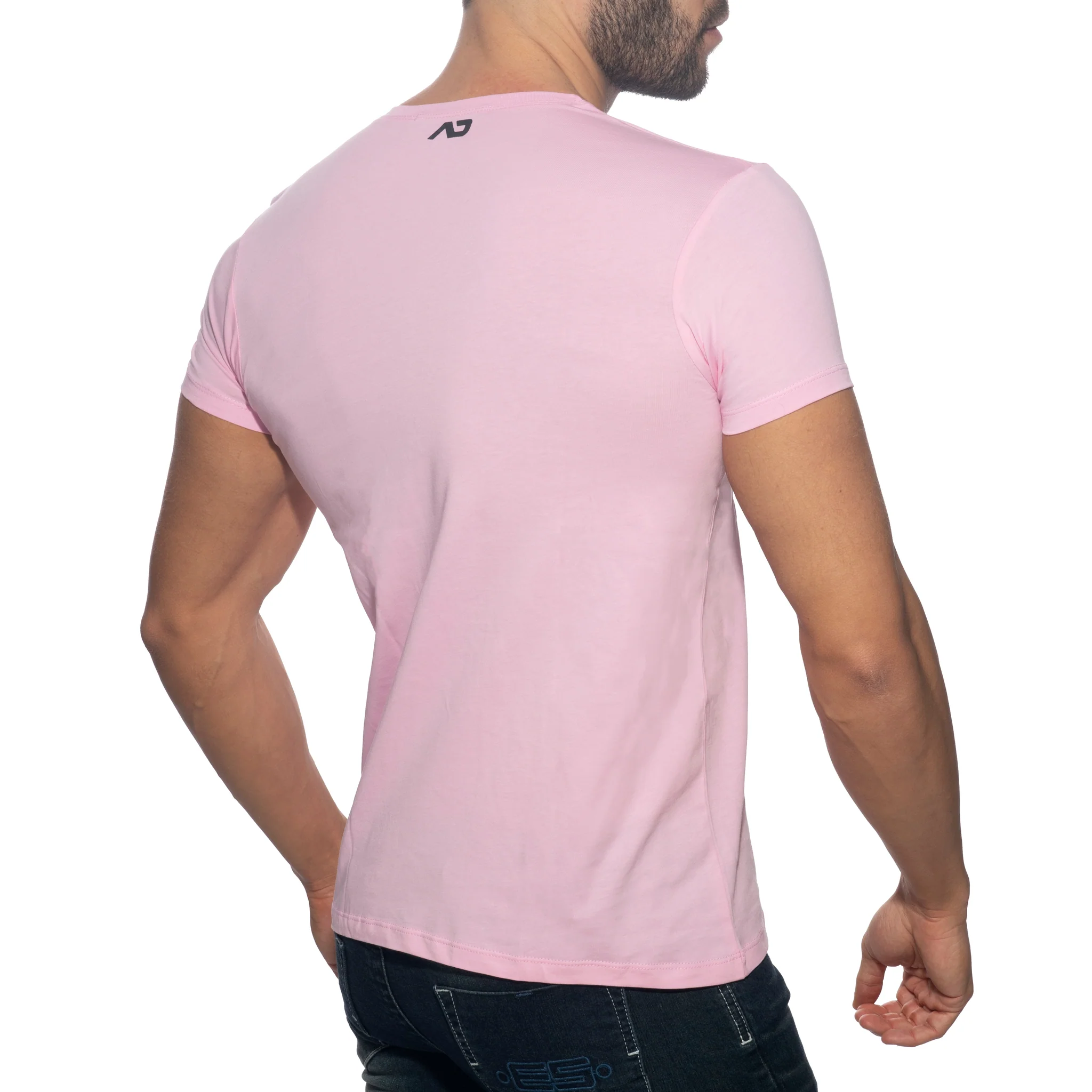 Addicted Bear Round Neck T-Shirt Pink AD424 - Image 3