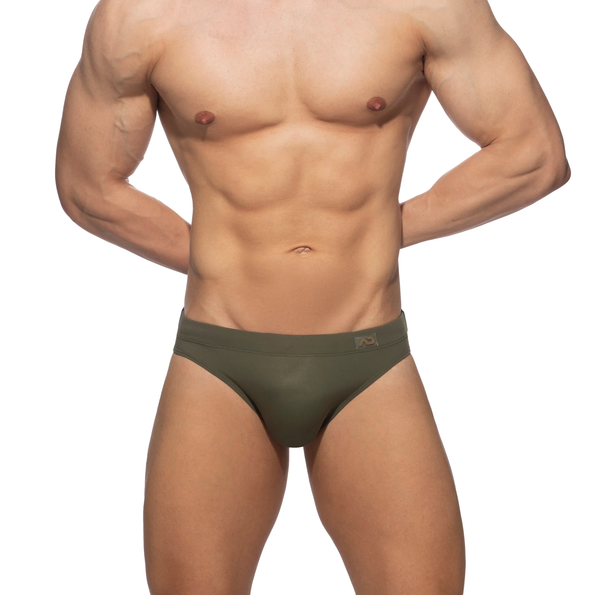 Addicted Bicolor Swim Brief Khaki ADS315 - Image 2