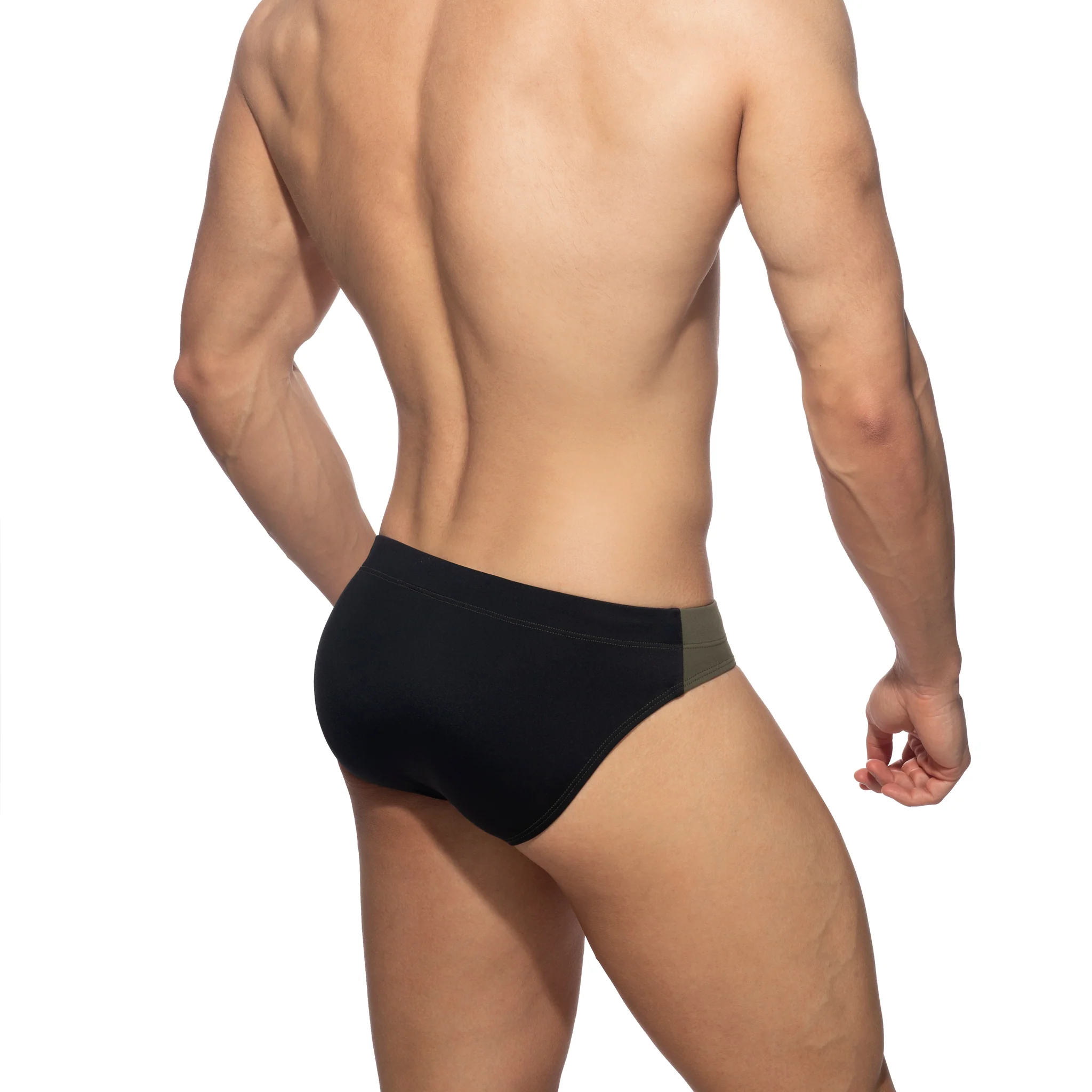 Addicted Bicolor Swim Brief Khaki ADS315 - Image 3