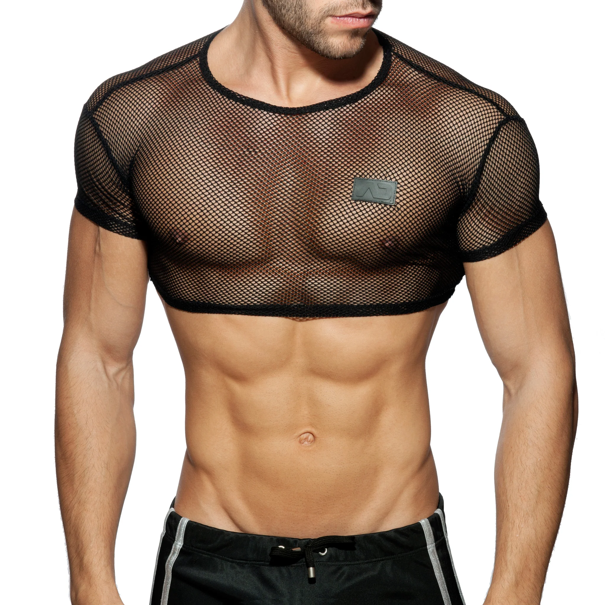 Addicted C-Through Crop Top Black AD843 - Image 2