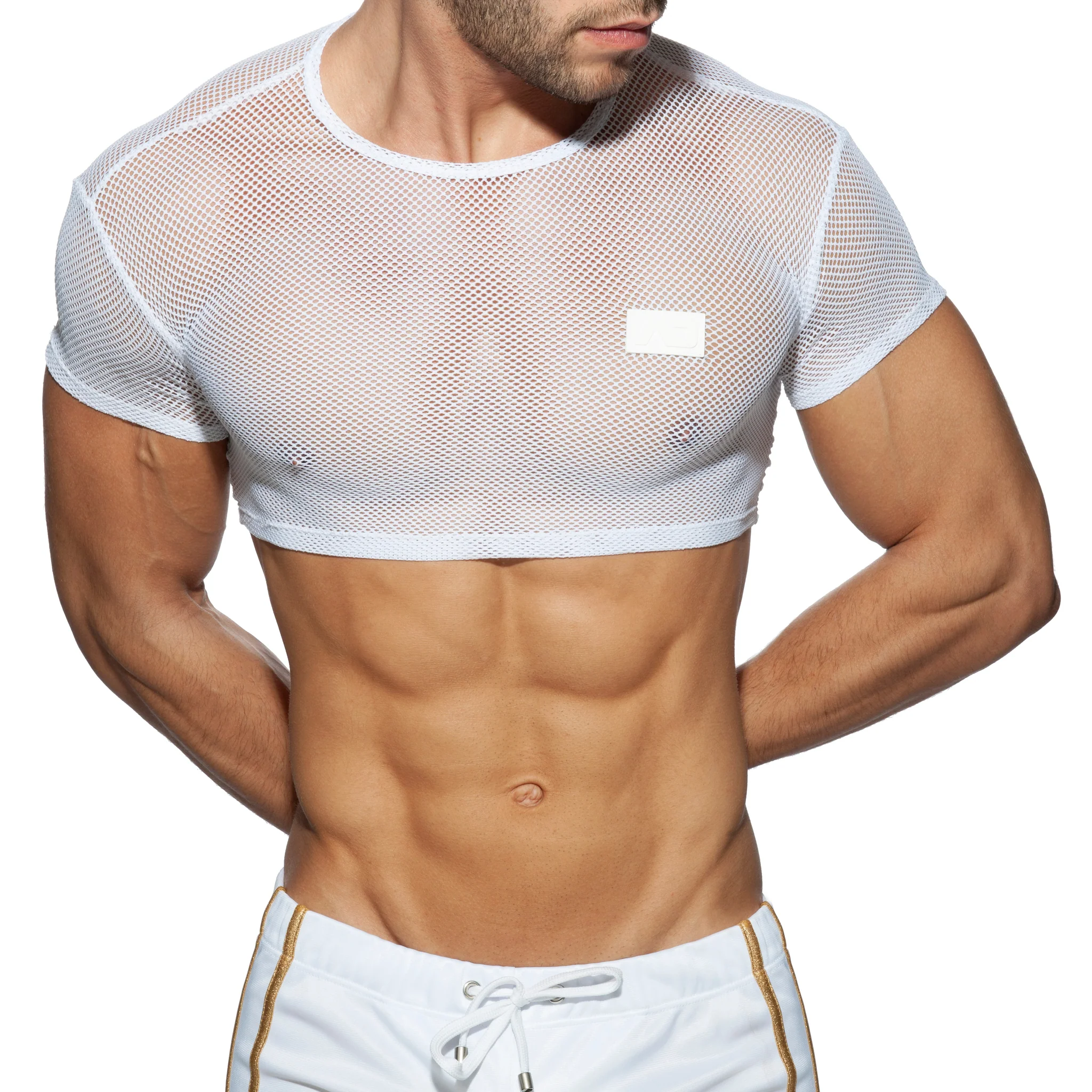 Addicted C-Through Crop Top White AD843 - Image 2
