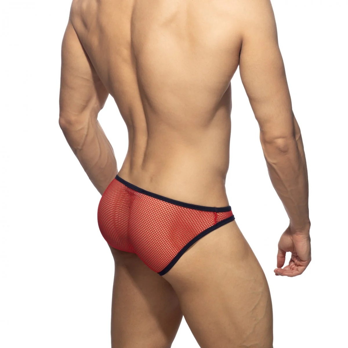 Addicted C-Through Mesh Bikini Brief Red AD2256 - Image 3