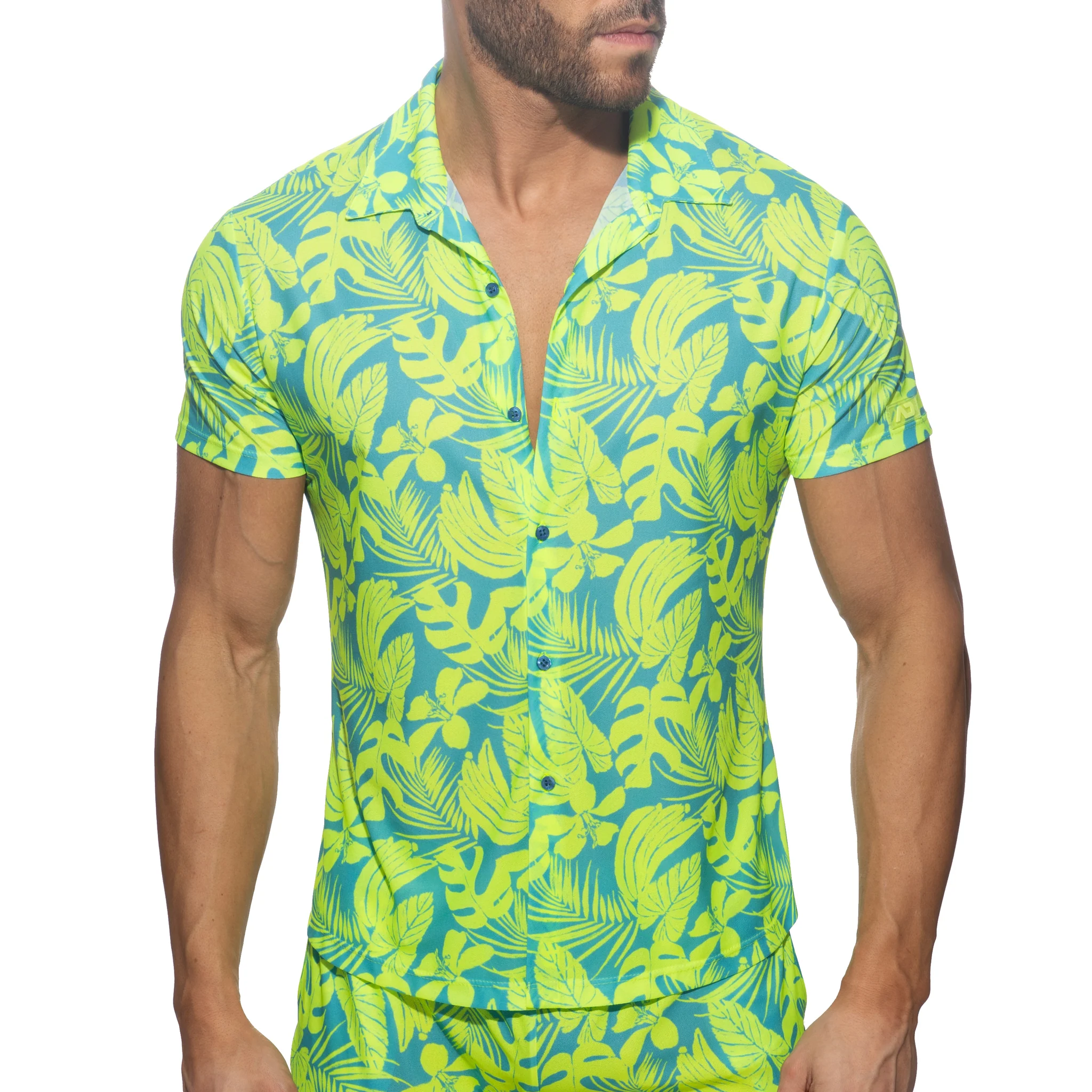 Addicted Calatheas Shirt Neon Yellow AD1367 - Image 2