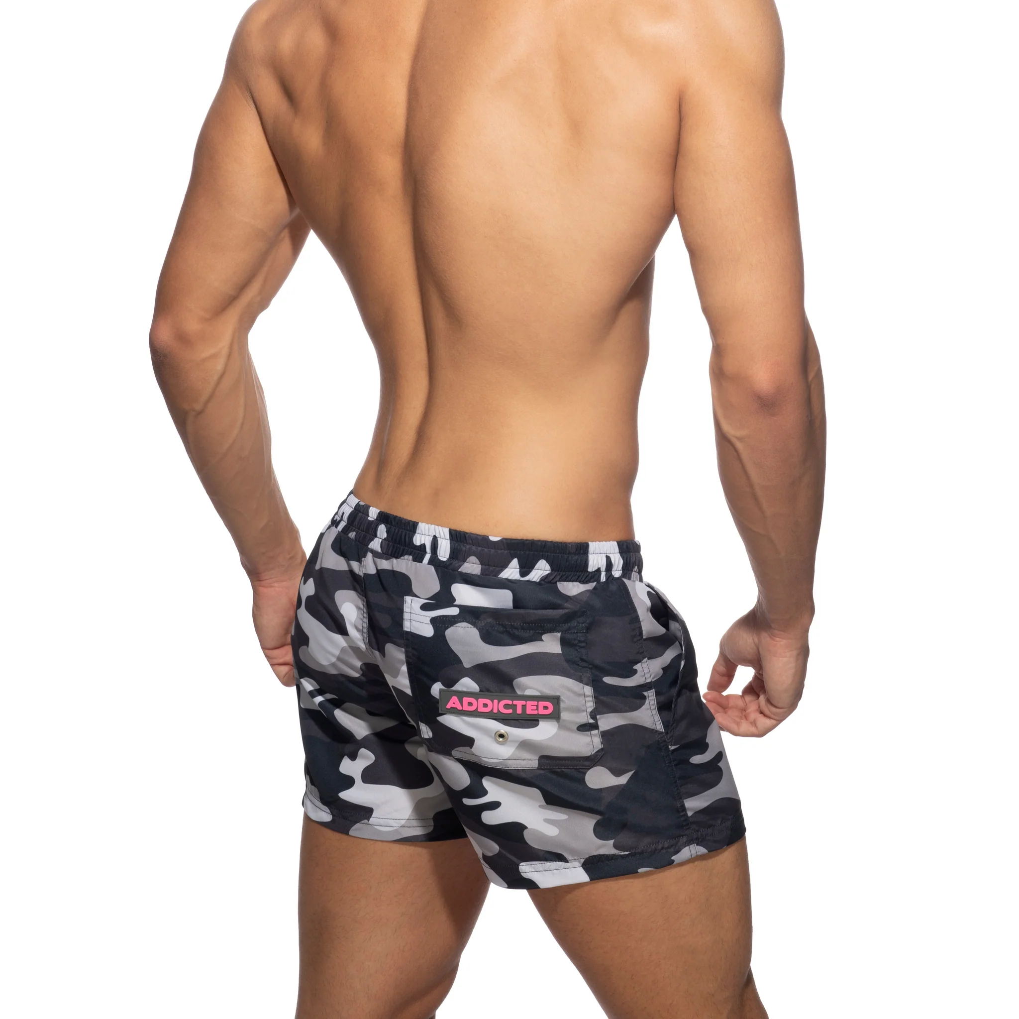 Addicted Camouflage Swimwear Short Grey Camouflage ADS096 - Image 3