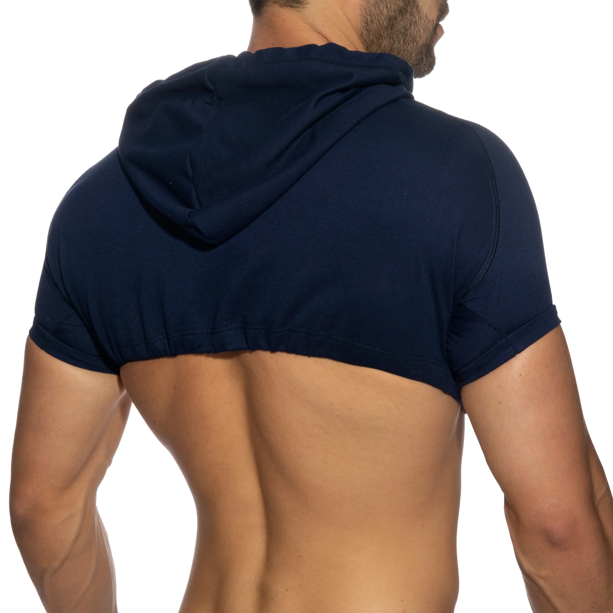 Addicted Crop Hoodie Navy AD1000 - Image 3