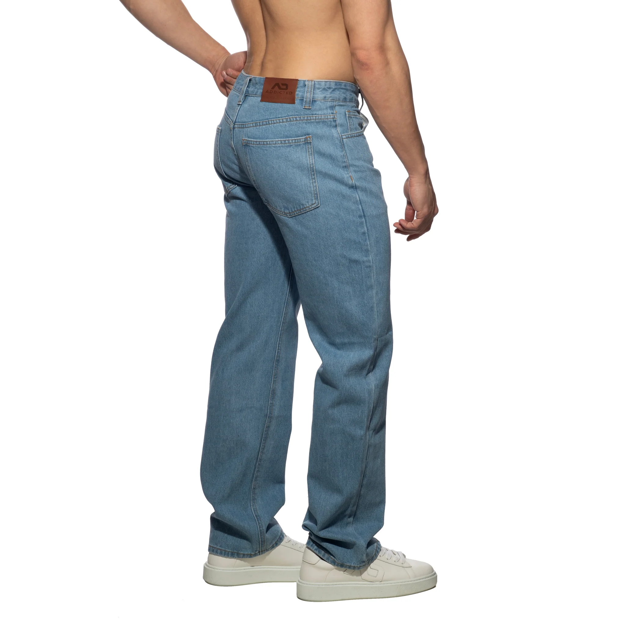 Addicted Denim Baggy Fit Jeans Blue Jeans AD1398 - Image 3