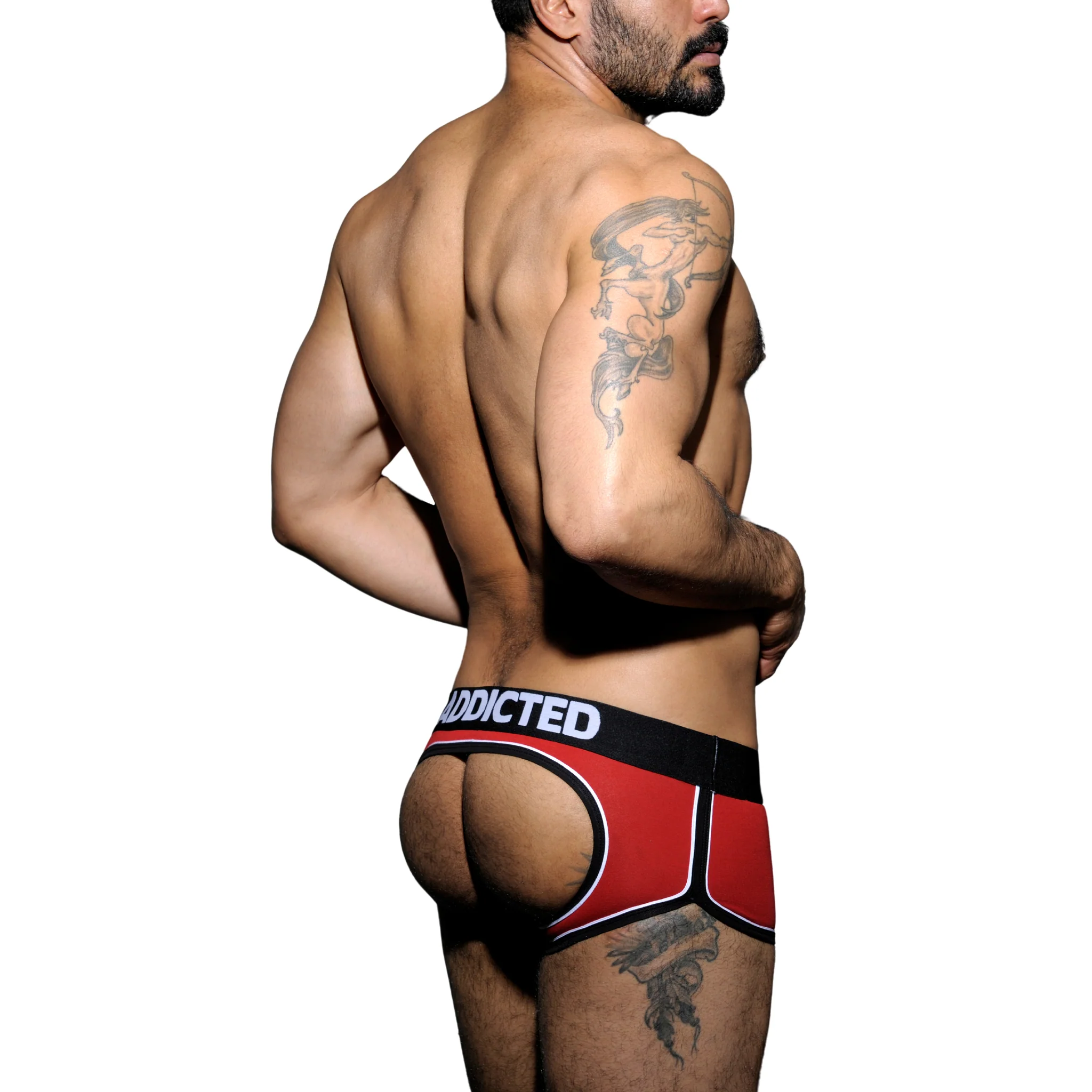 Addicted Double Piping Bottomless Boxer Red AD306 - Image 2