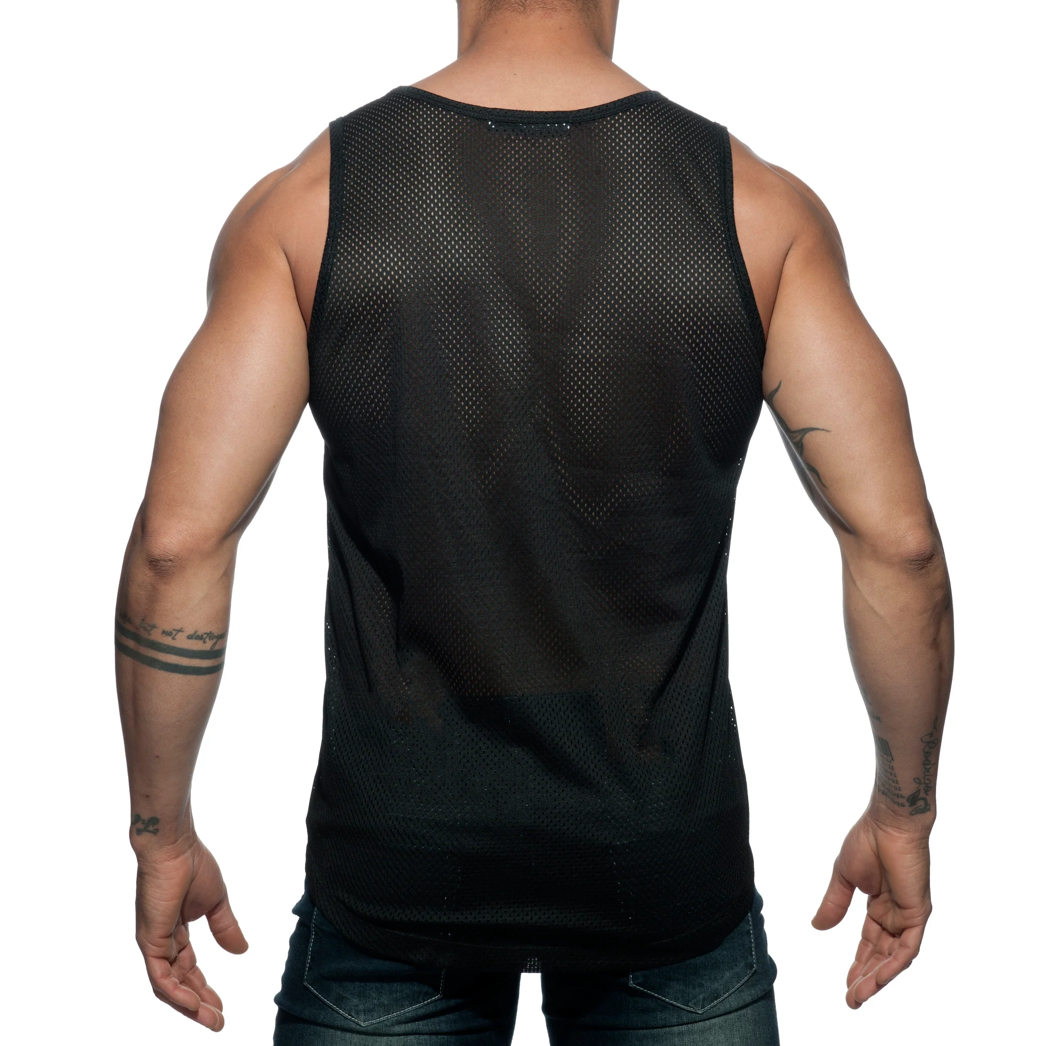 Addicted Double Stripe Tank Top Black AD671 - Image 3