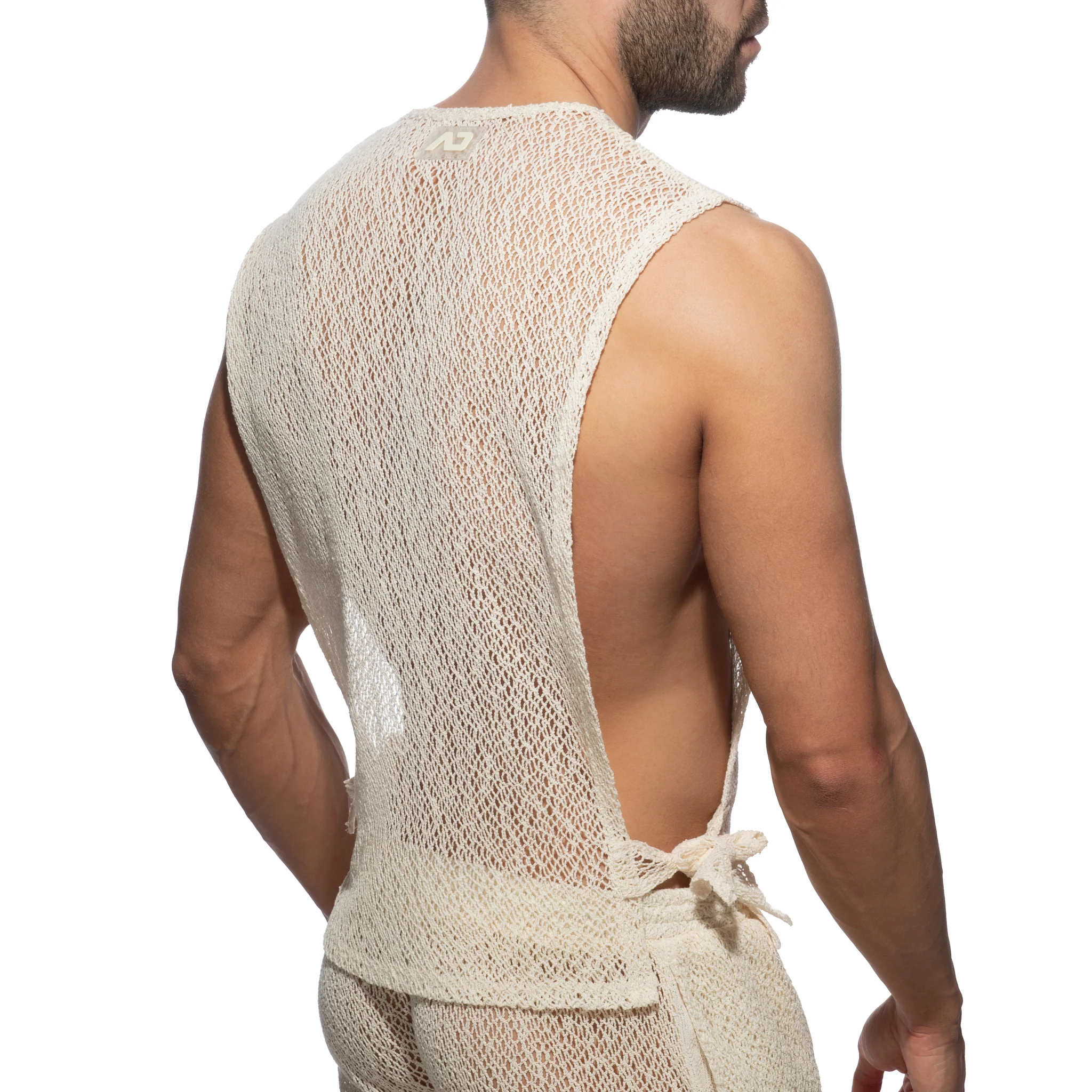 Addicted Eco Chique Drawstring Tank Top Ivory AD1268 - Image 3